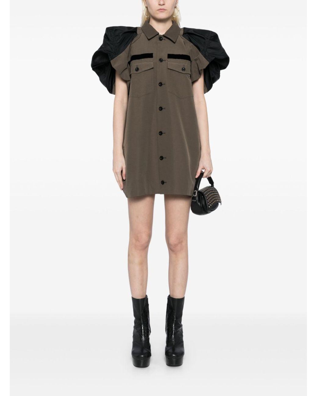 最終値下げ!sacai Grosgrain Mix Dress 最終値下げ!sacai Grosgrain Mix Dress