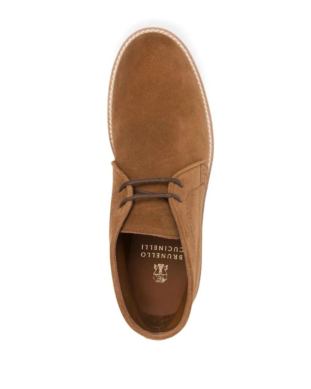 Brunello Cucinelli Brown Lace-up Suede Boots for men
