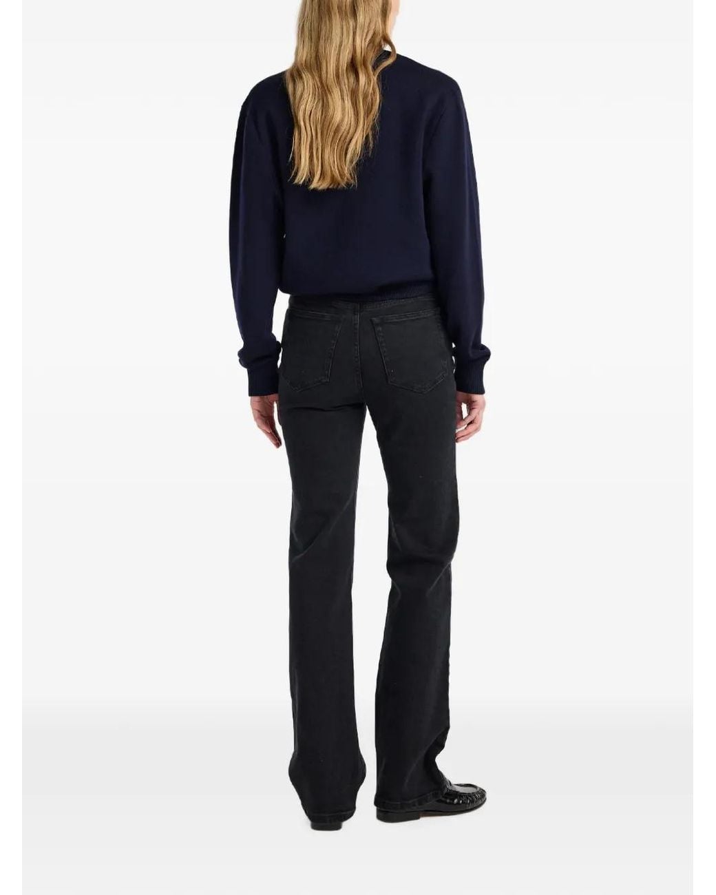 Rohe Black Button-Fastening Jeans