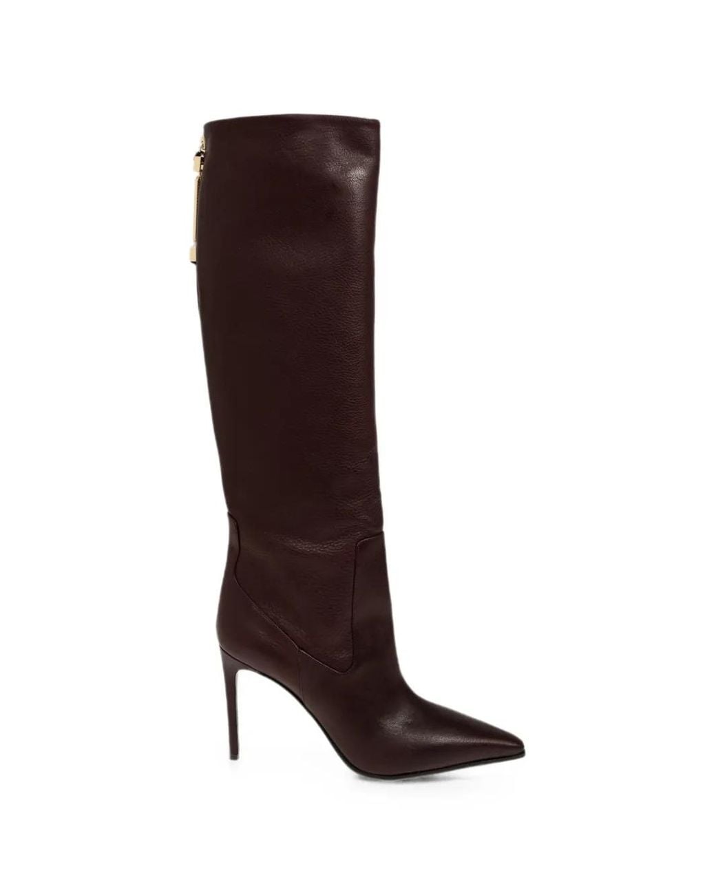 DSquared² Brown Leather Heeled Boots