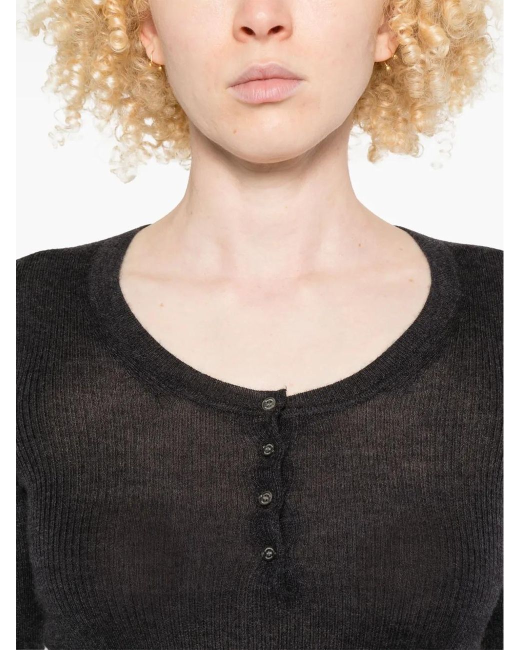 Top Idite Con Botones Isabel Marant de color Black