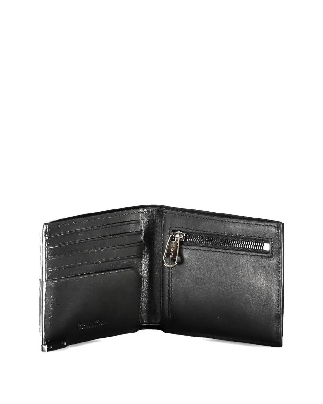 Calvin Klein Black Pebbled-Texture Bifold Wallet for men