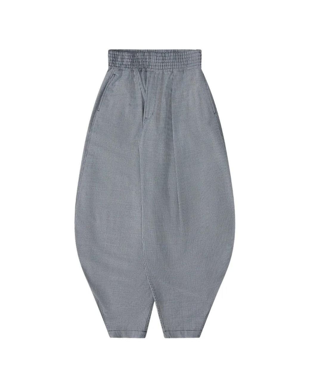 COMME DES GARÇON BLACK Gray Houndstooth-Pattern Balloon Trousers for men