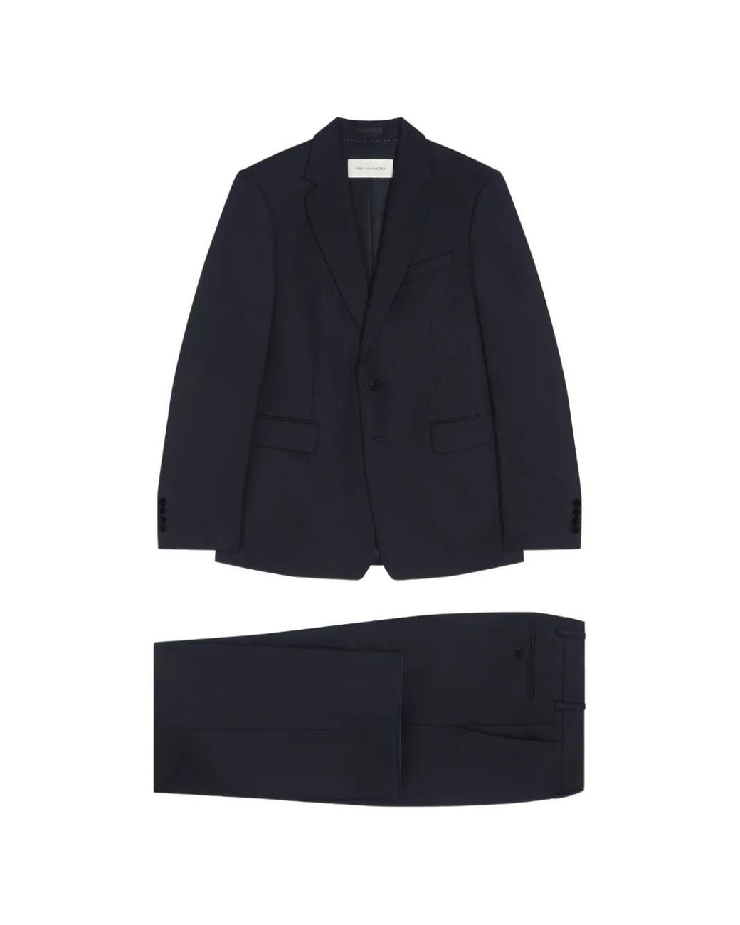 Dries Van Noten Blue Slim Fit Wool Suit for men
