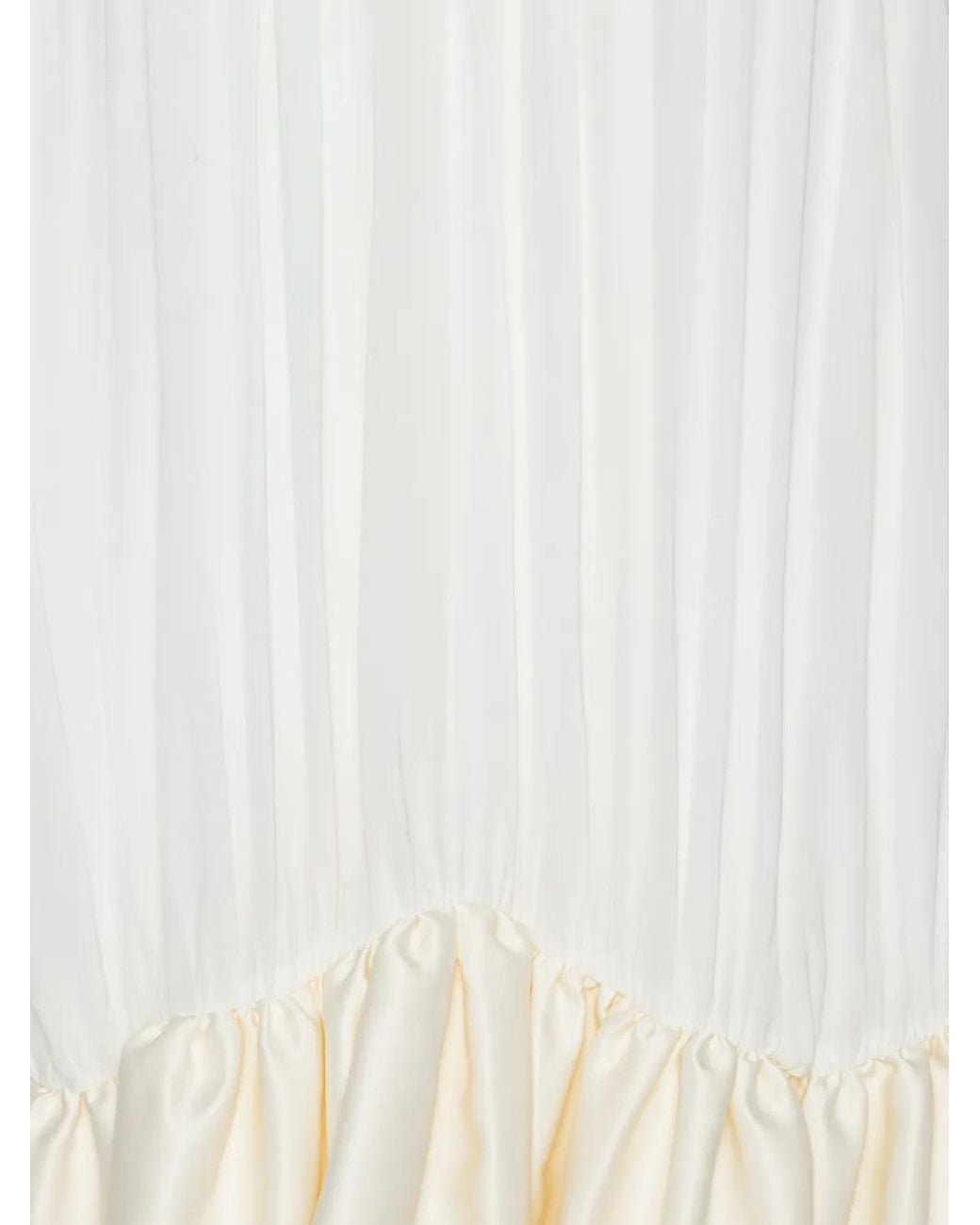 ROTATE BIRGER CHRISTENSEN White Gathered Mini Dress