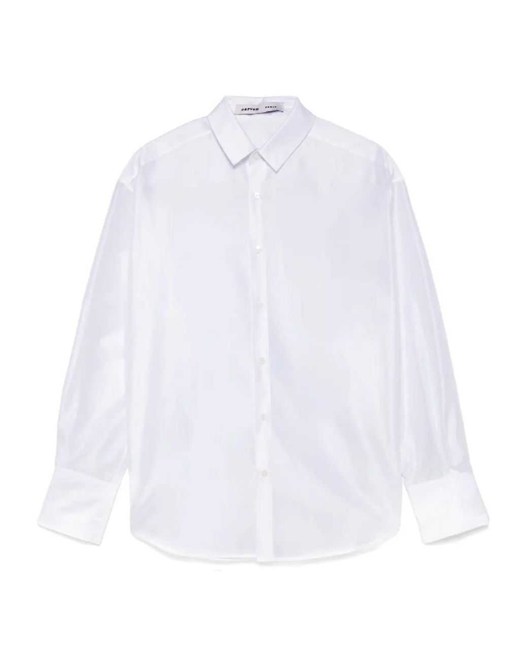 CARVEN - carven キャップスリーブコットンシャツ　ホワイト carven キャップスリーブコットンシャツ ホワイト