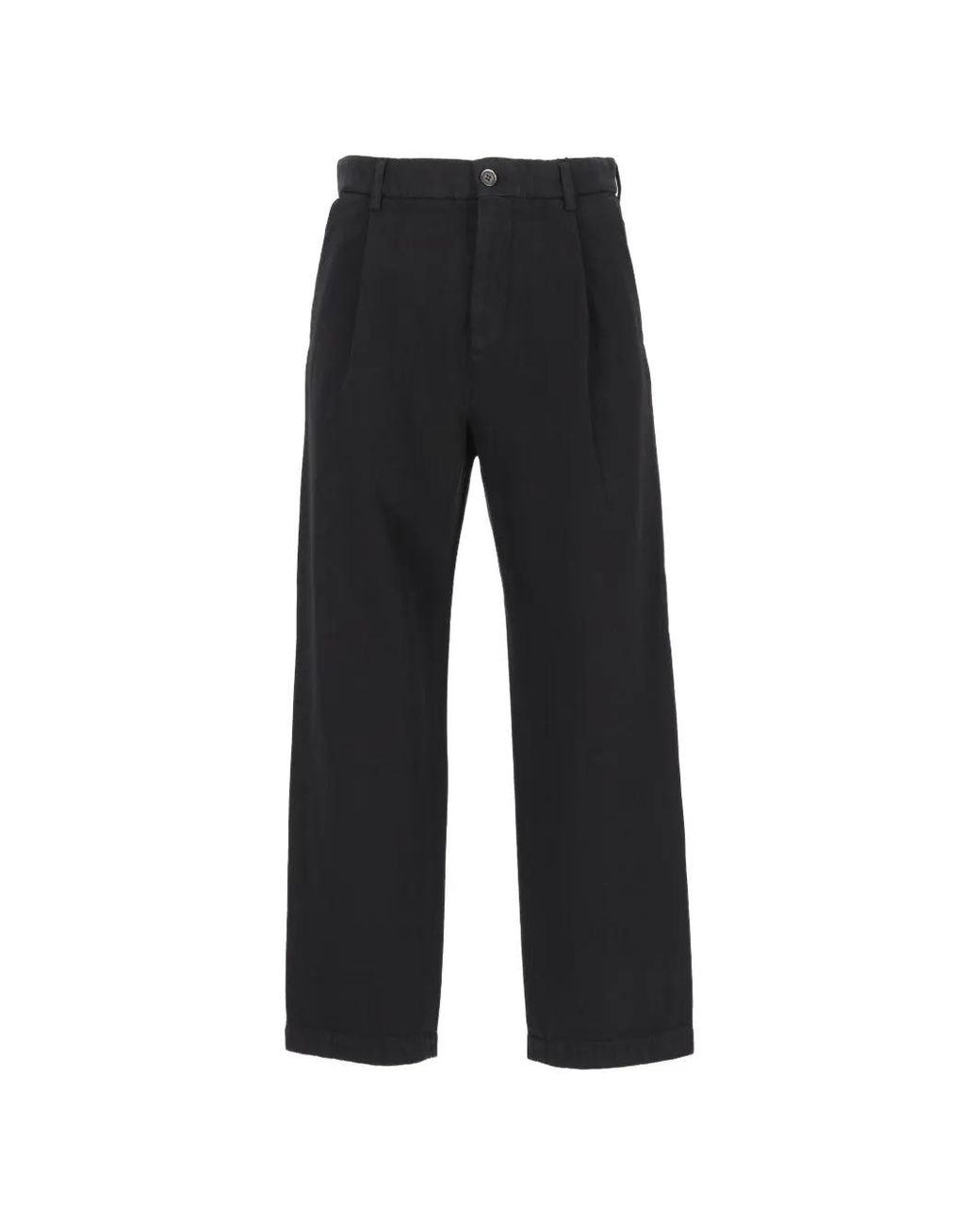 Barena Black Mazengo Cropped Pleated Trousers for men