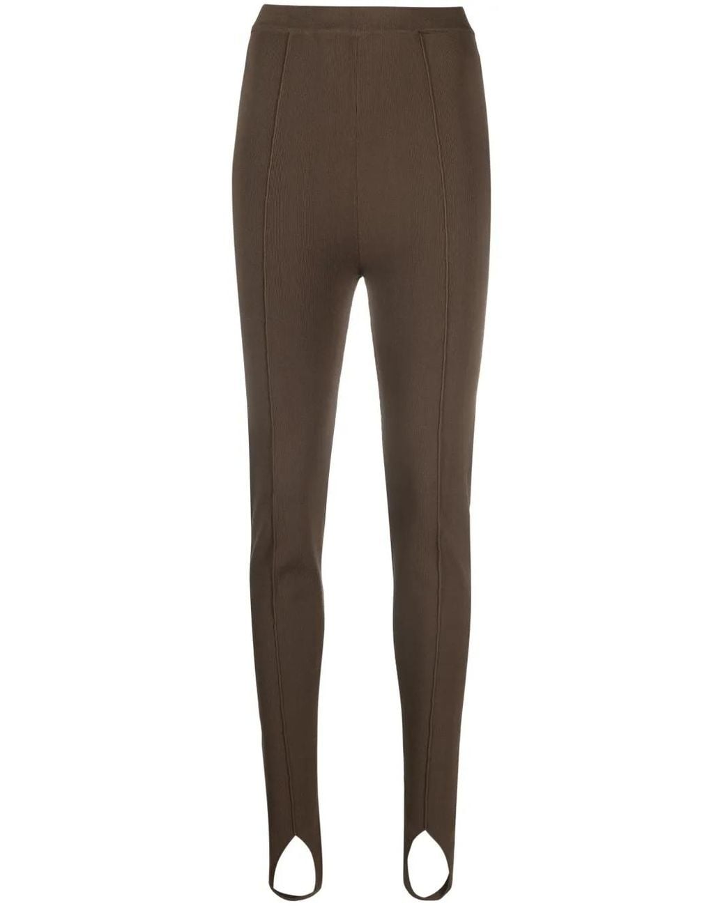 Nanushka Brown Stirrup-Cuffs High-Waisted Leggings