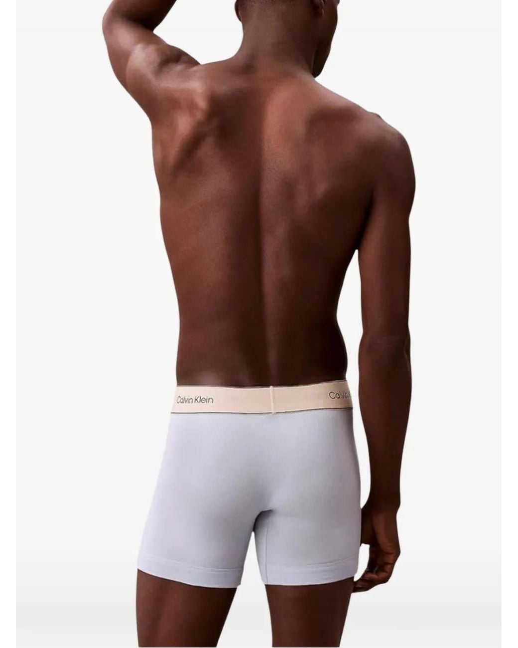 Calvin Klein Blue Logo-Waistband Boxers (Set Of Three) for men