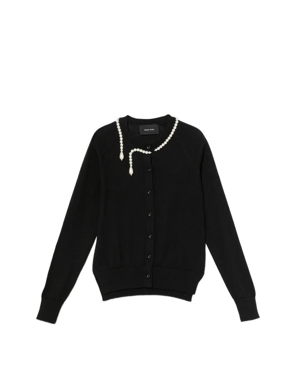 Simone Rocha Black Pearl Beaded Cardigan