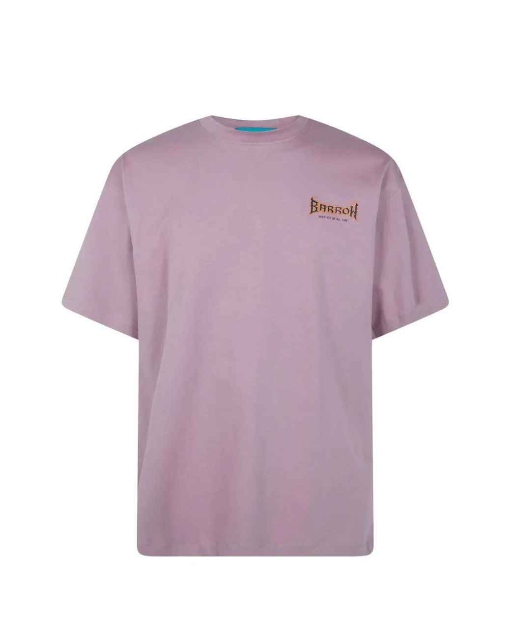Barrow Purple Graphic Beaded T-Shirt for men