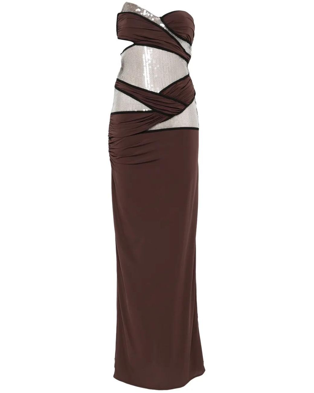 Nensi Dojaka Purple Sequin-Embellished Maxi Dress