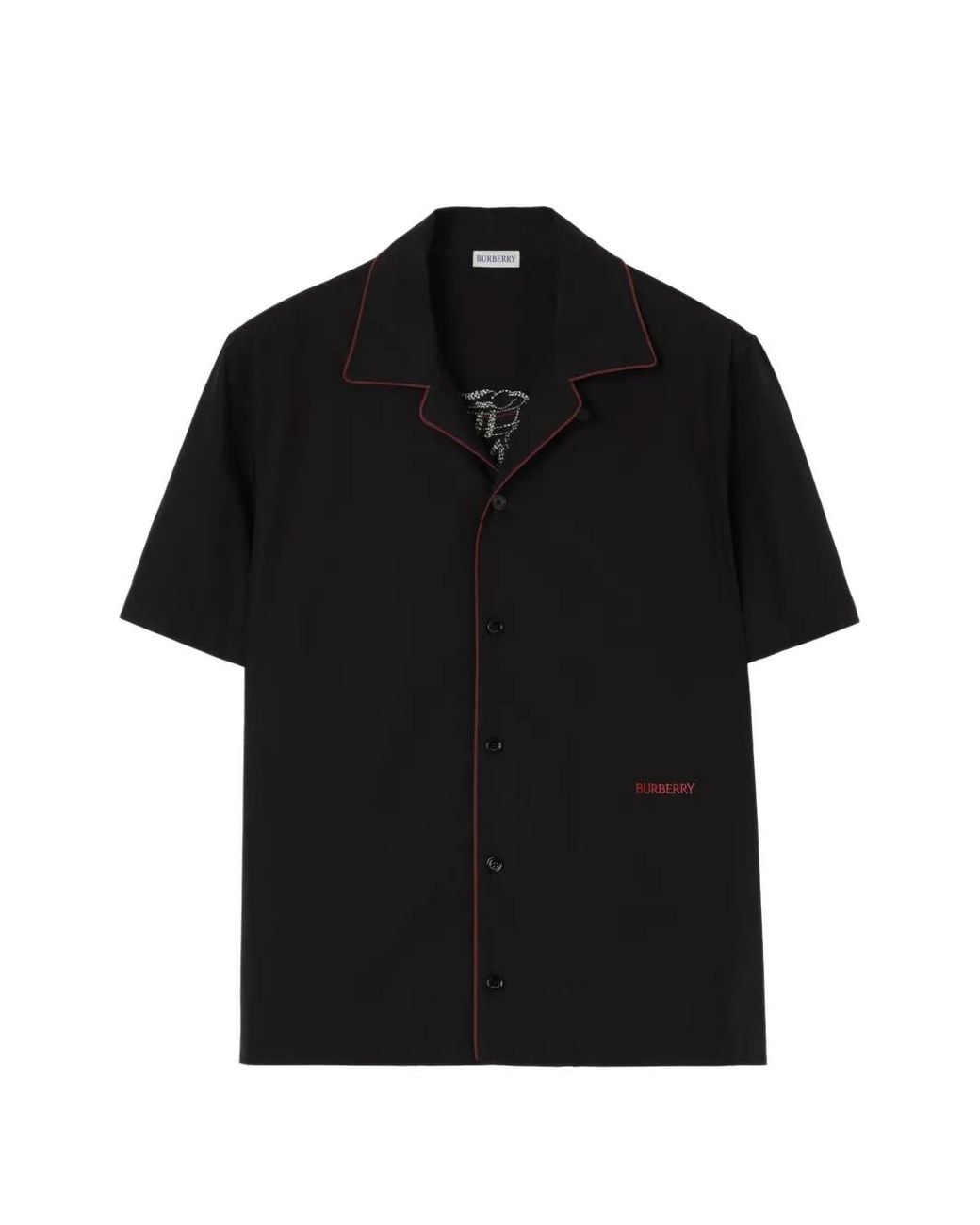 Burberry Black Relaxed Fit Knight Heart Cotton Shirt for men
