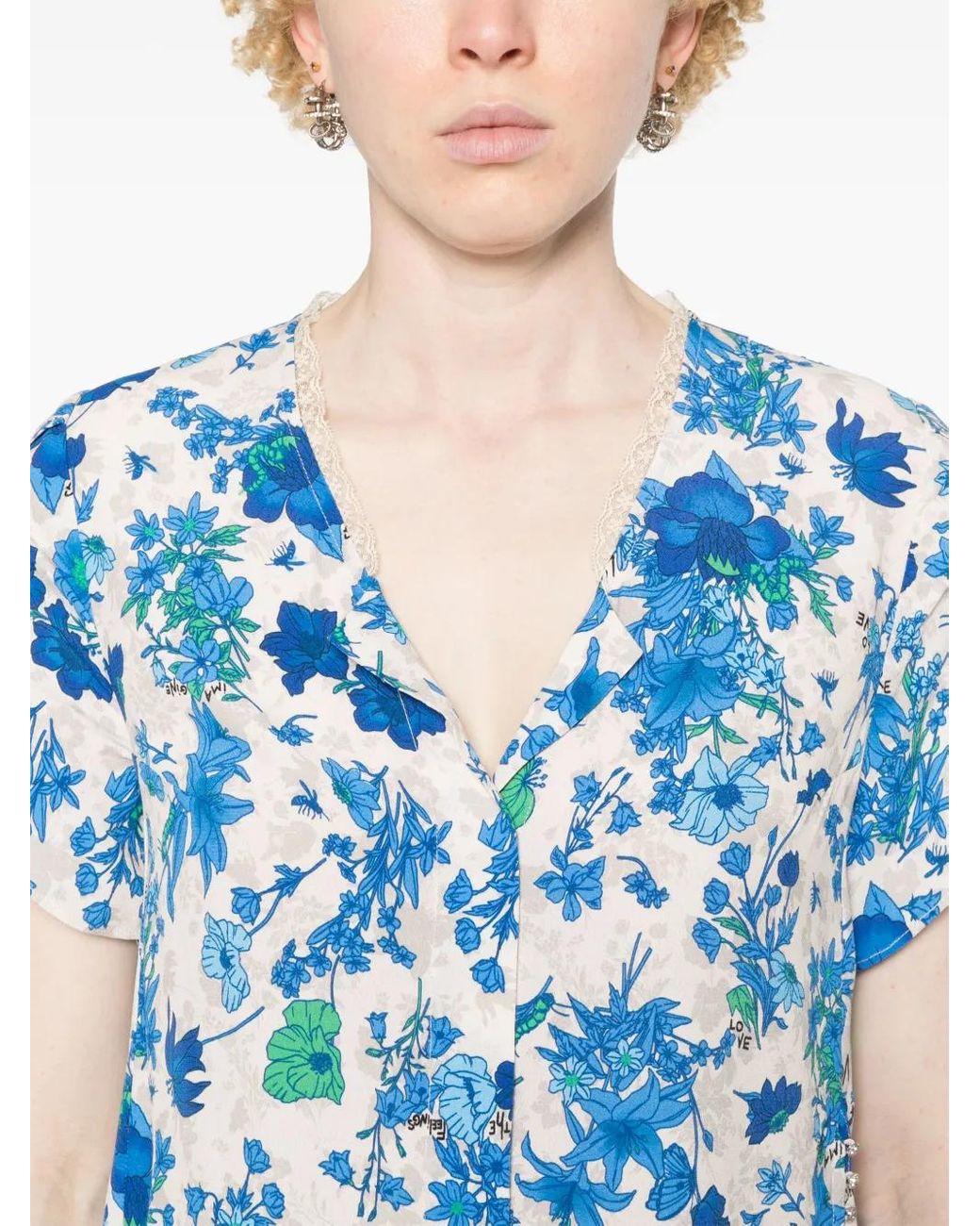 Zadig & Voltaire Blue Tiffiny Top