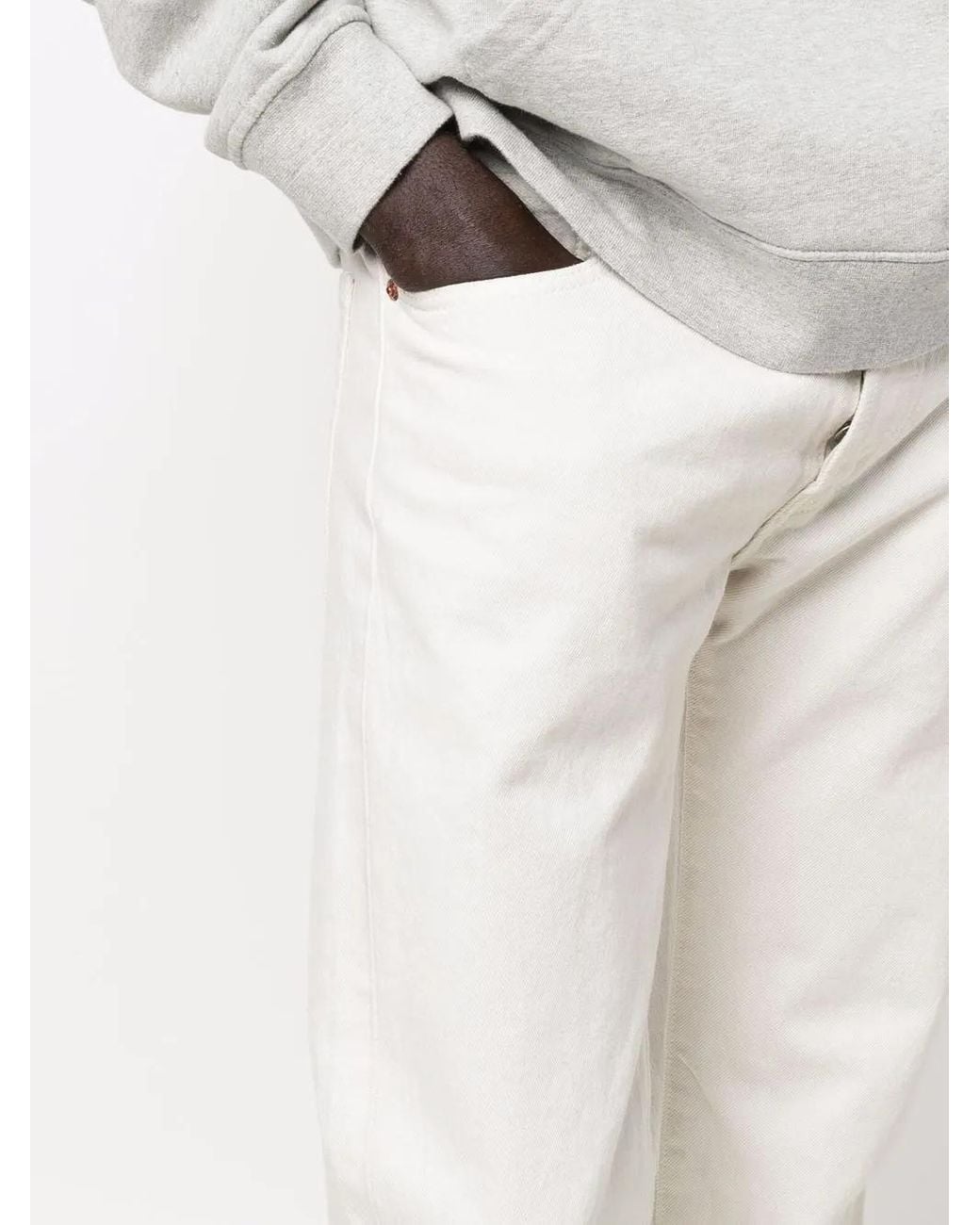 Levi's Straight Jeans in het White voor heren
