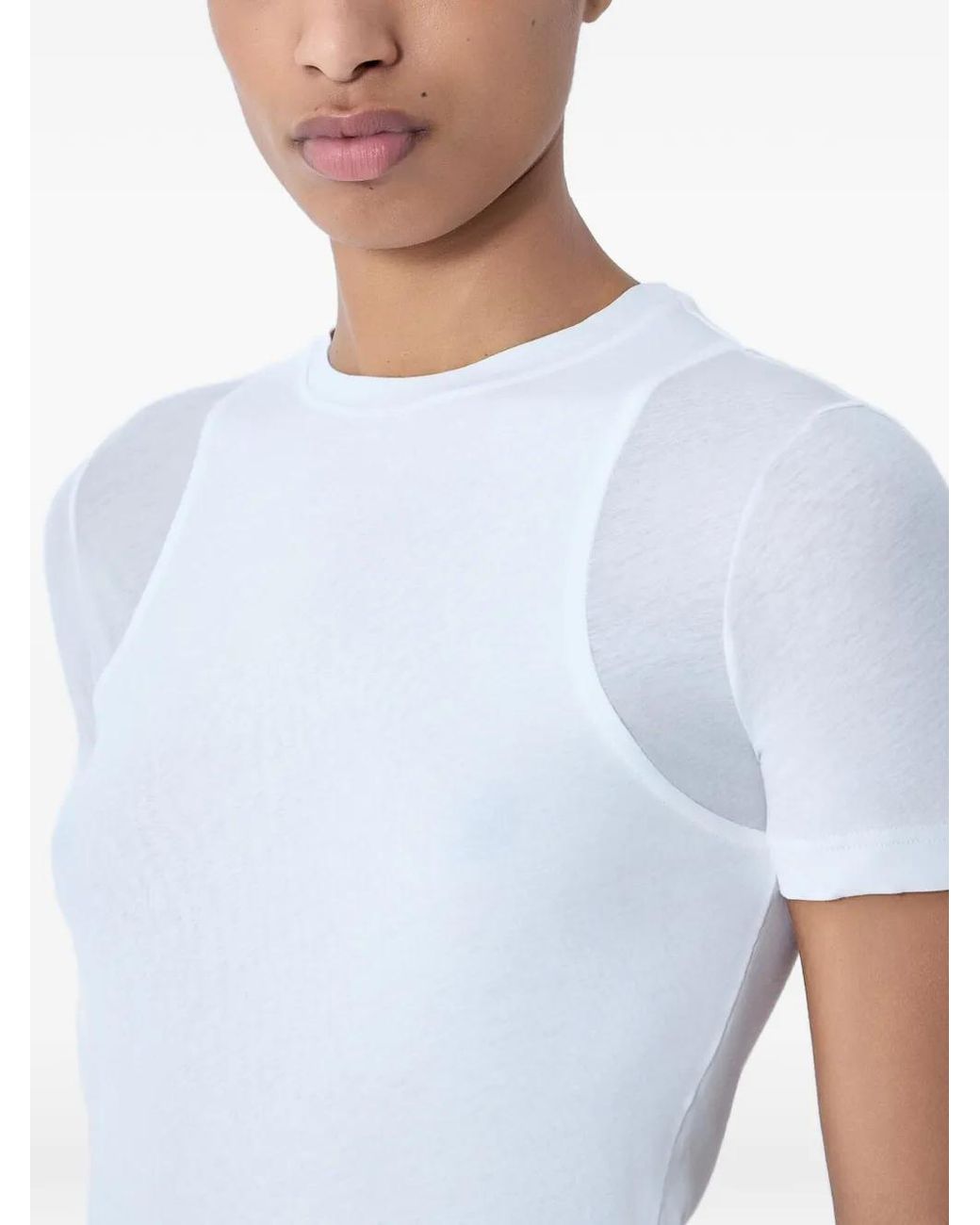 Jil Sander White Fitted Crew-Neck T-Shirt