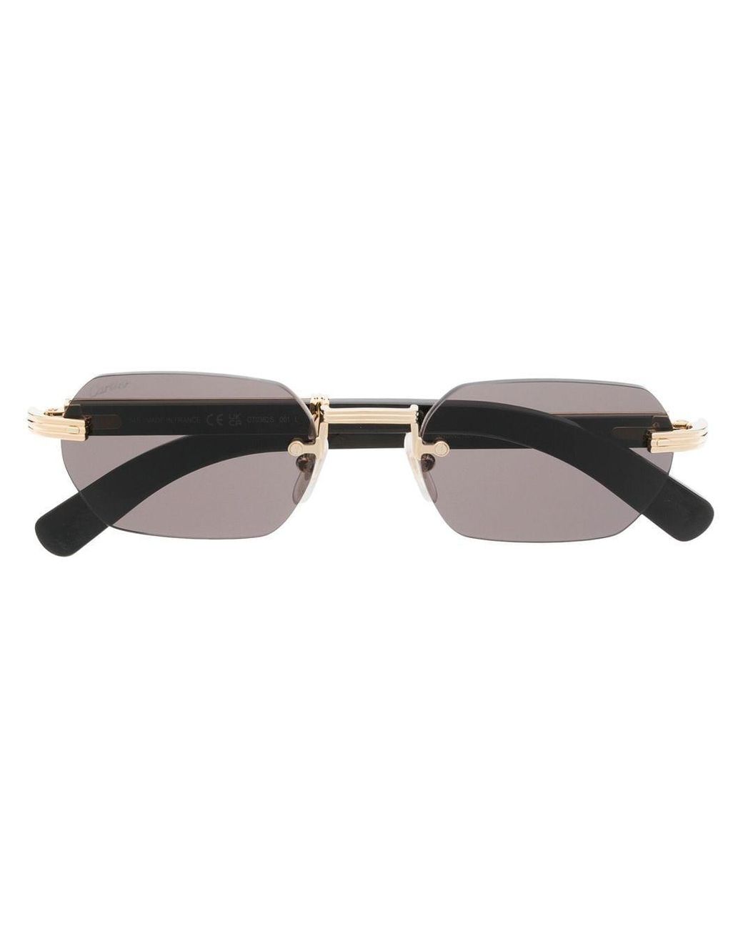 Cartier Eyewear Metallic pilot-frame Sunglasses - Farfetch