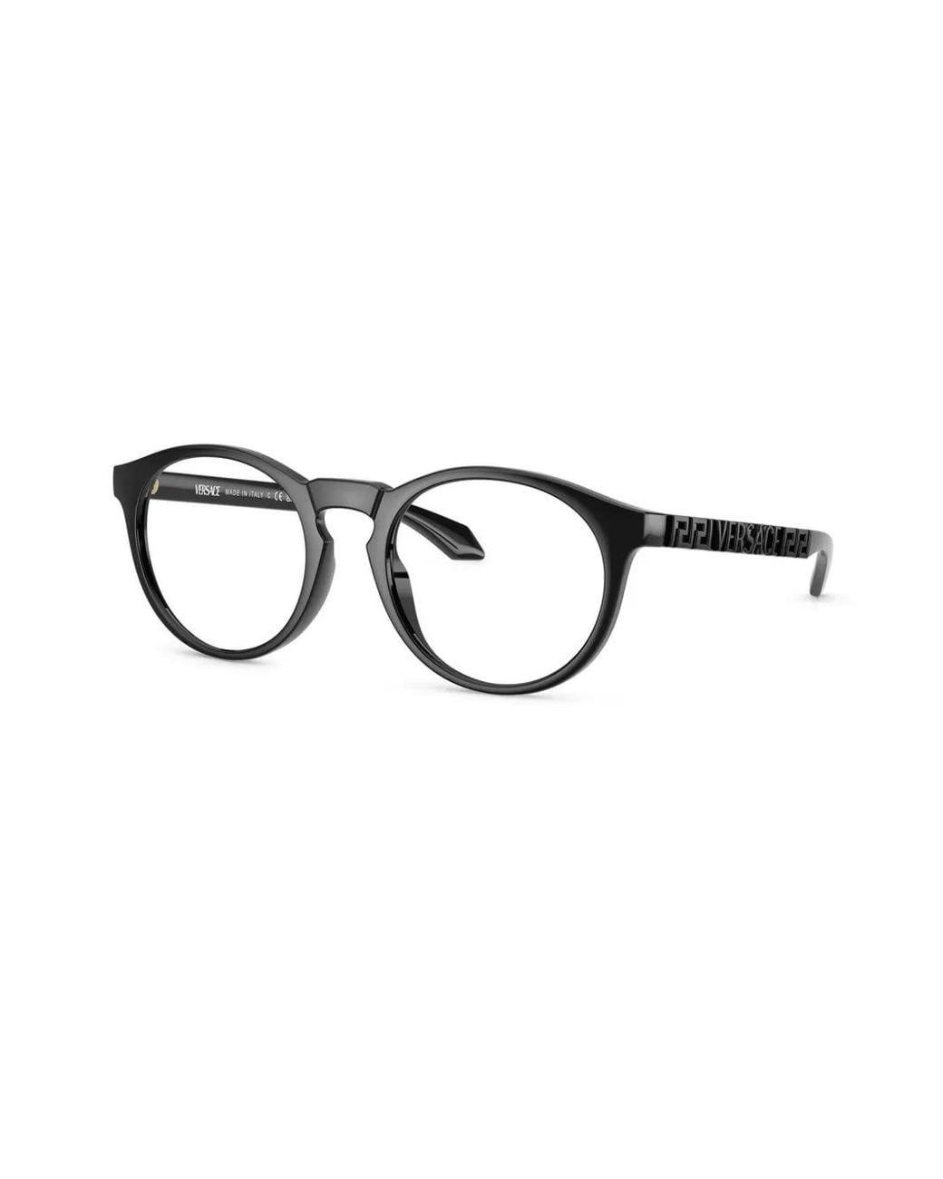 Versace Black Ve3355U Round-Frame Glasses