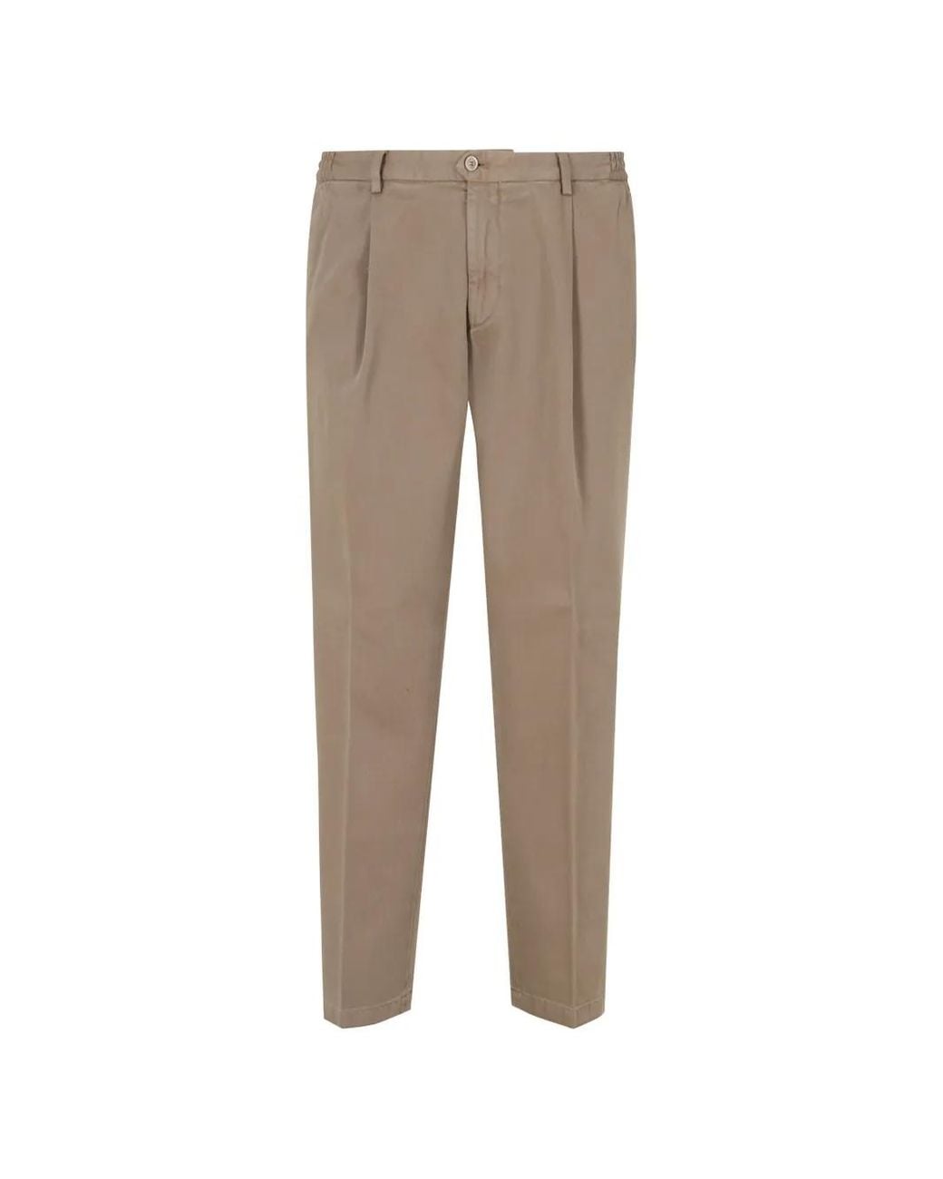 Briglia 1949 Natural Pantalon Fuselé À Détails Plissés for men