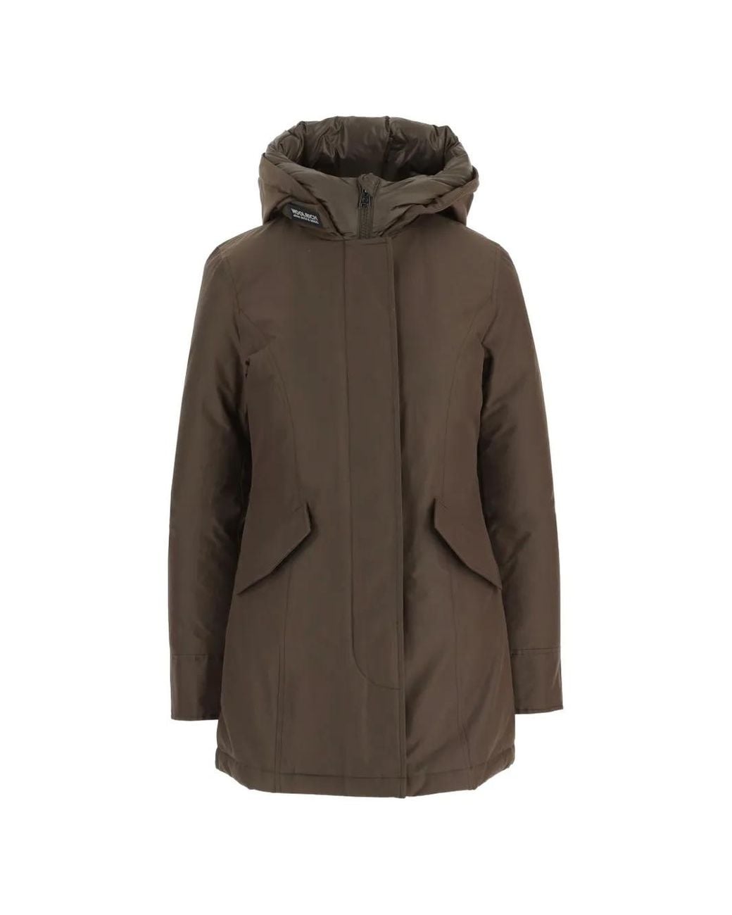 Woolrich Brown Arctic Hooded Coat