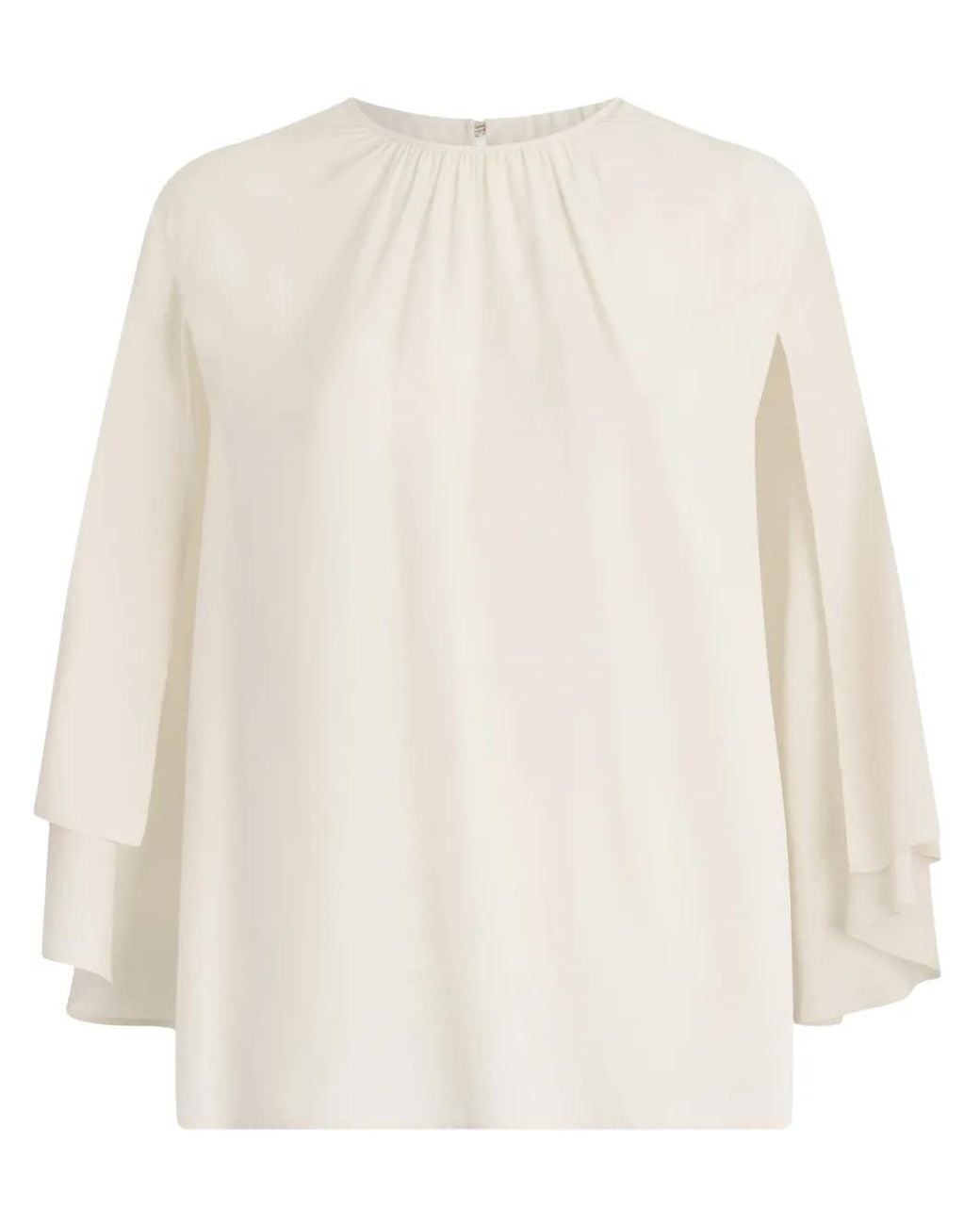 Liu Jo White Belted Crepe De Chine Blouse