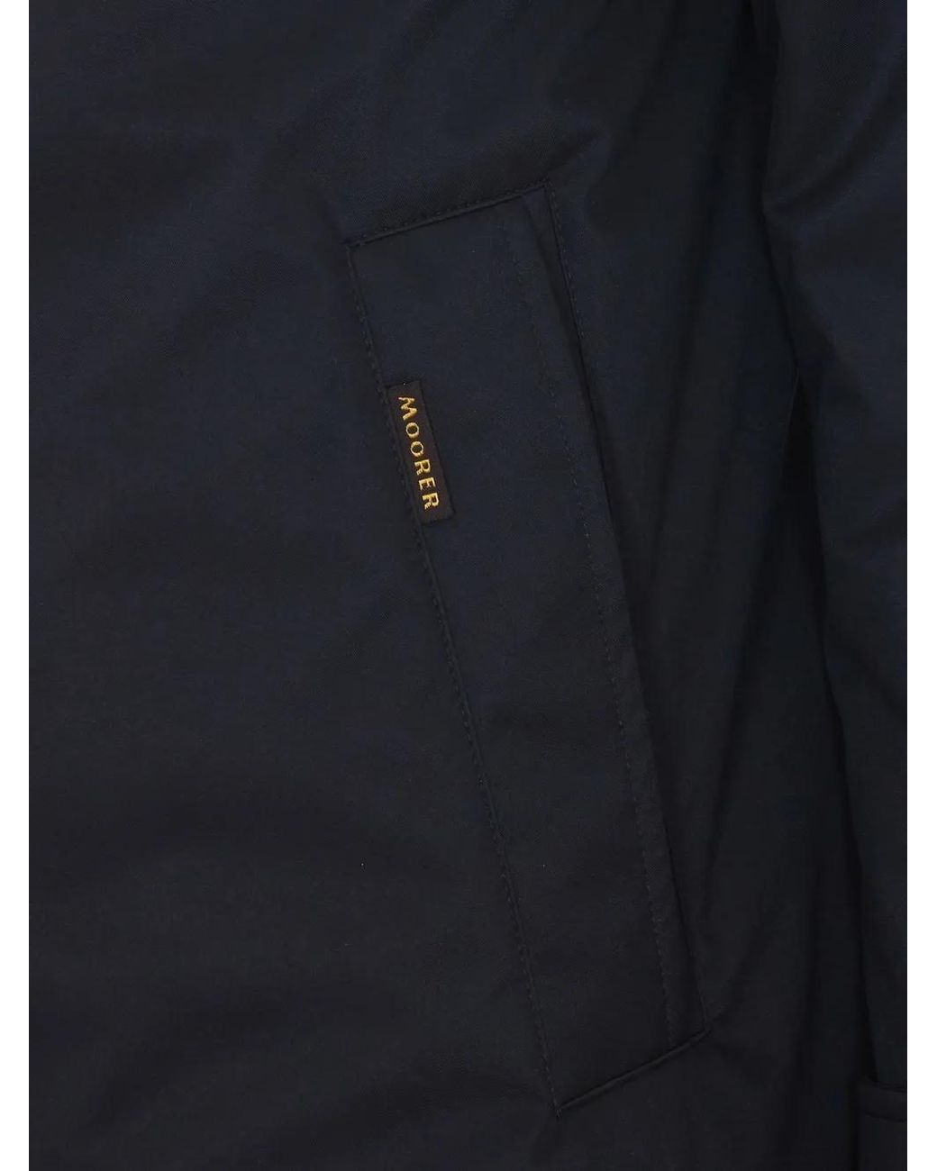 Moorer Blue Ralli Hooded Button-Up Coat for men