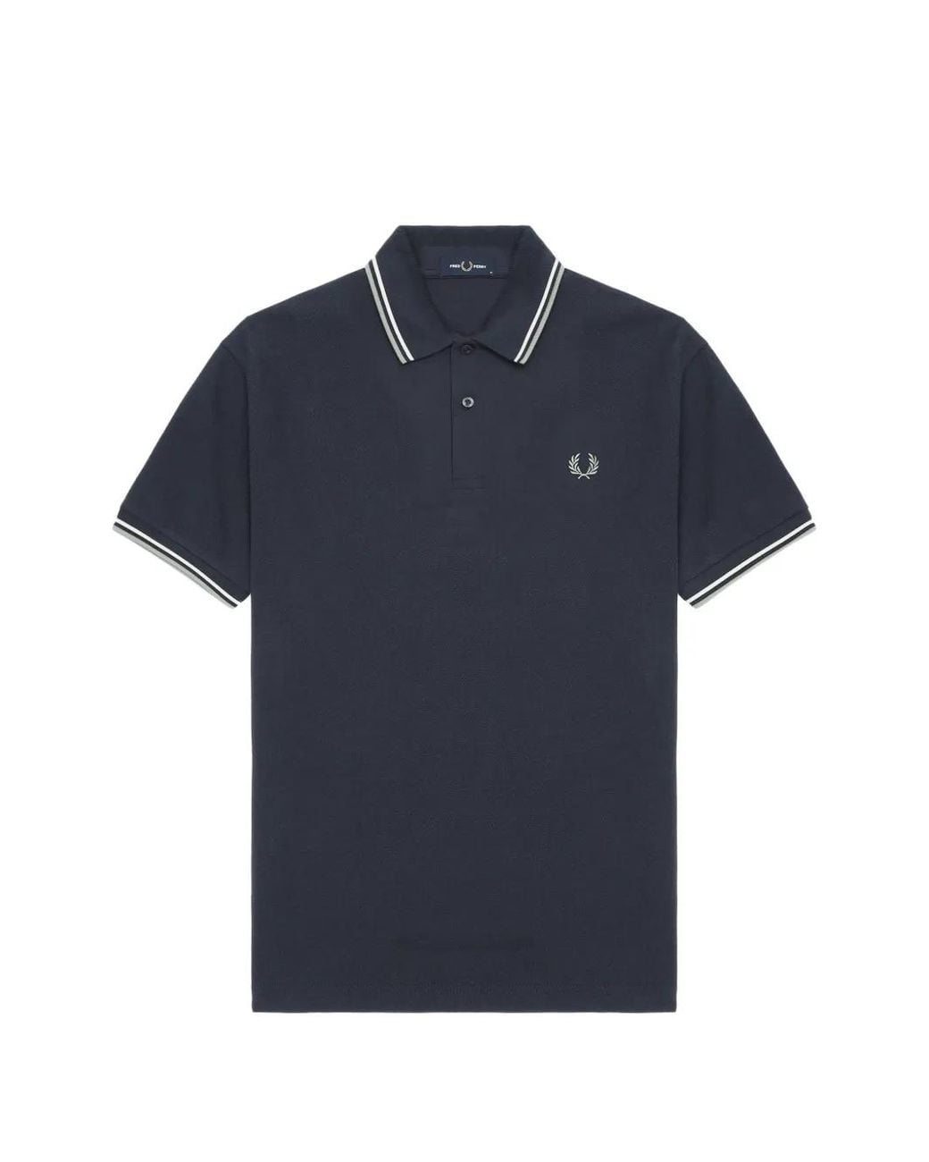 Fred Perry Blue Twin-Tipped Piqué Polo Shirt for men