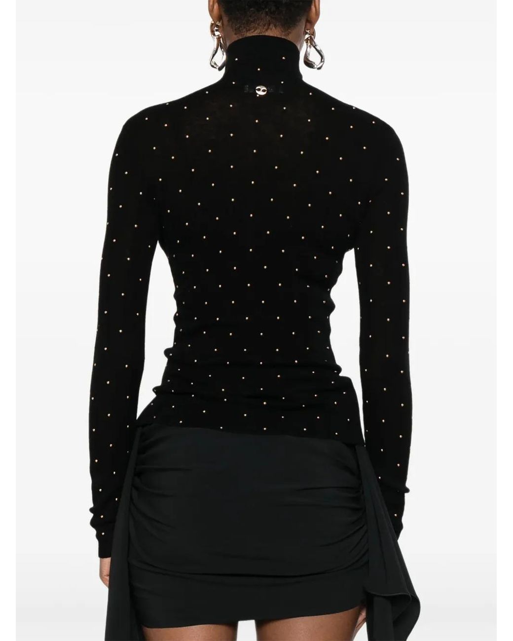 Rabanne Black Stud-Embellished Jumper