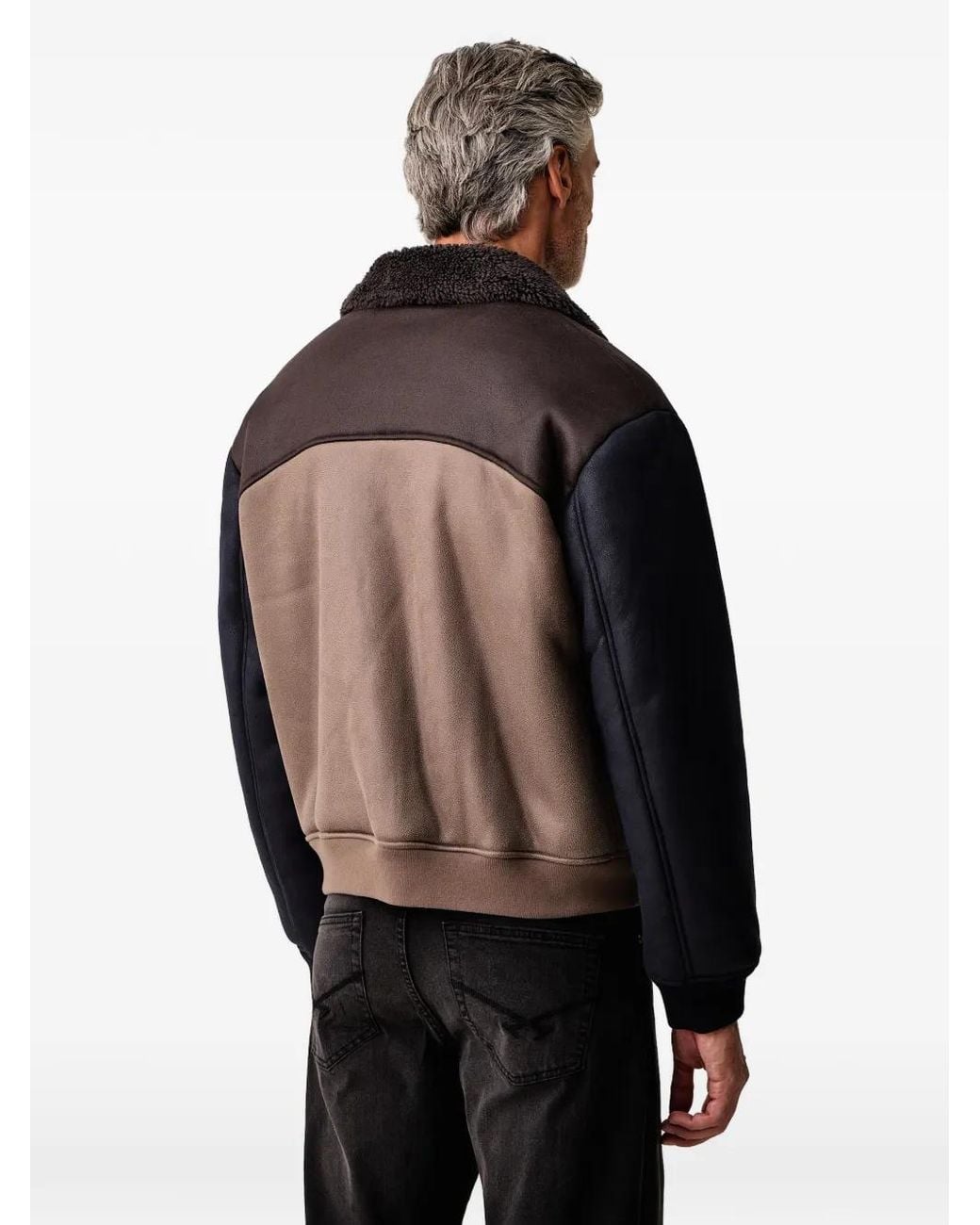 ARMANI EXCHANGE Black Blouson Colour-Block Jacket for men