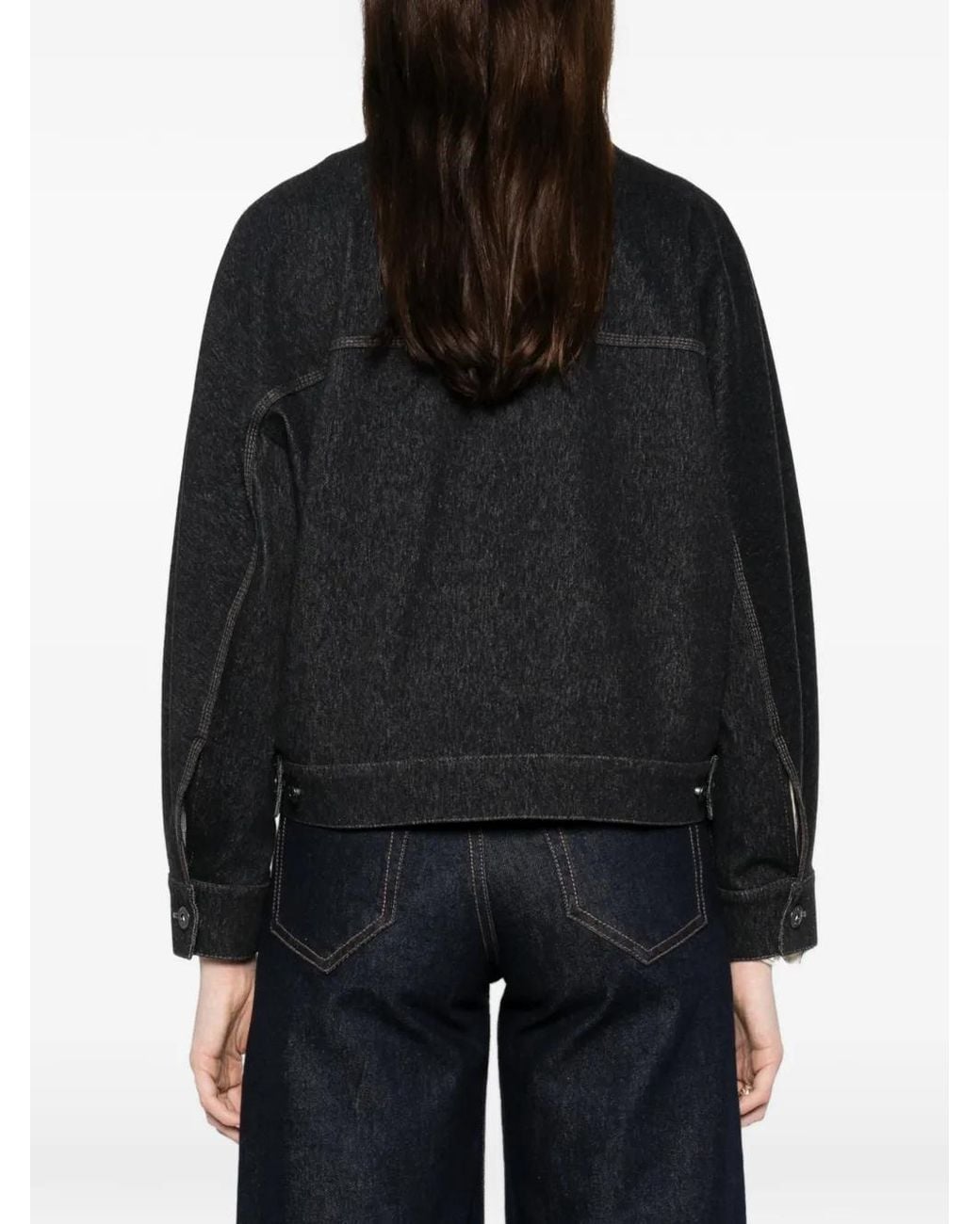 Max Mara Black Long Sleeves Cropped Jacket