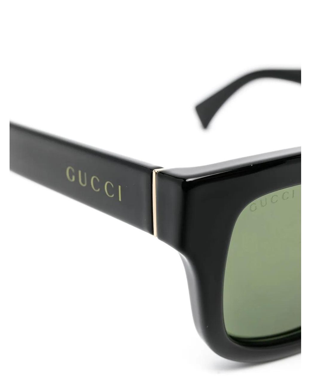 Gucci Black Square-Frame Logo Sunglasses for men