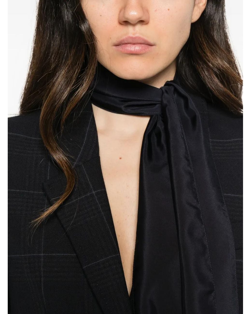 Marella Blue Check-Pattern Single-Breasted Jacket