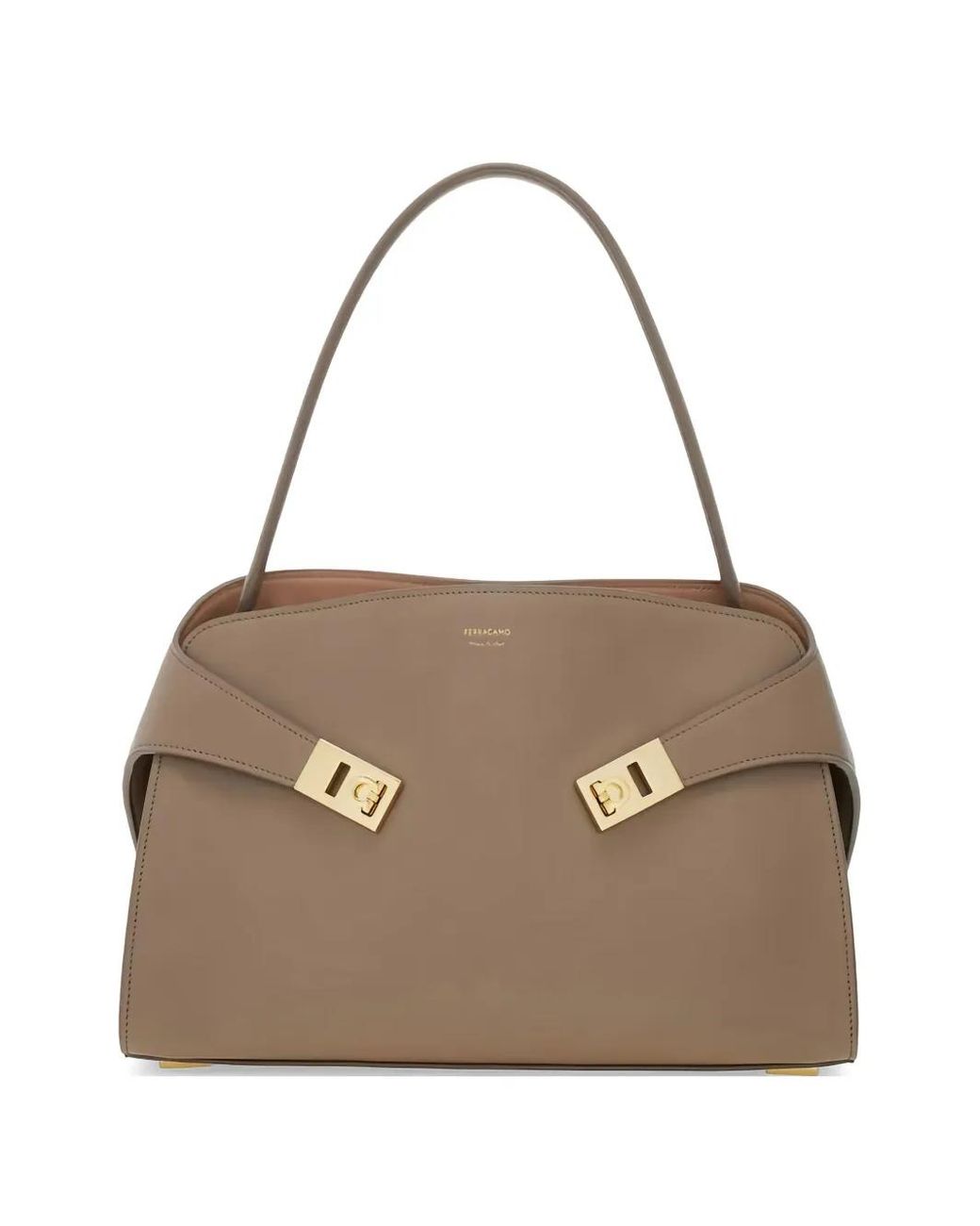 Ferragamo Natural Medium Hug Soft Shoulder Bag