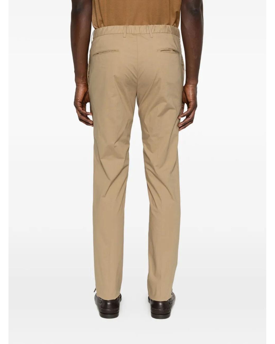 Incotex Natural Button Trousers for men