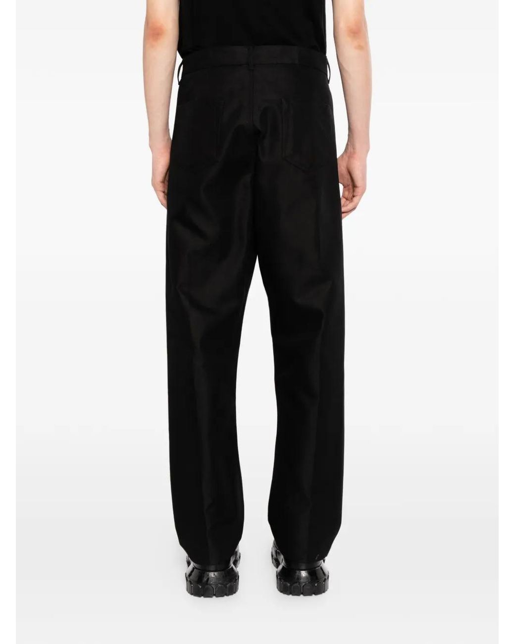 Rick Owens Black Press-Stud Straight-Leg Trousers for men