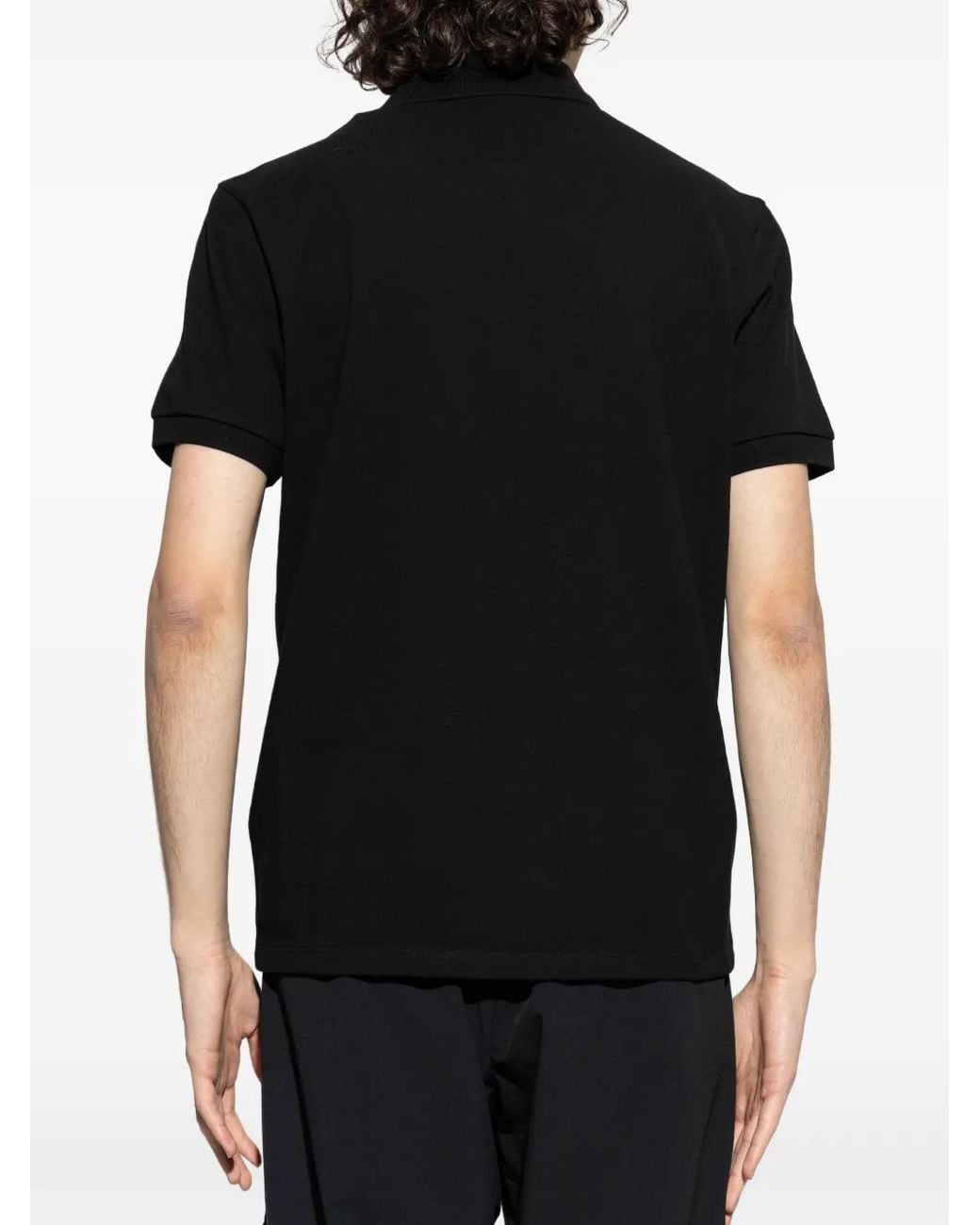 Moncler Black Zip Polo Shirt for men