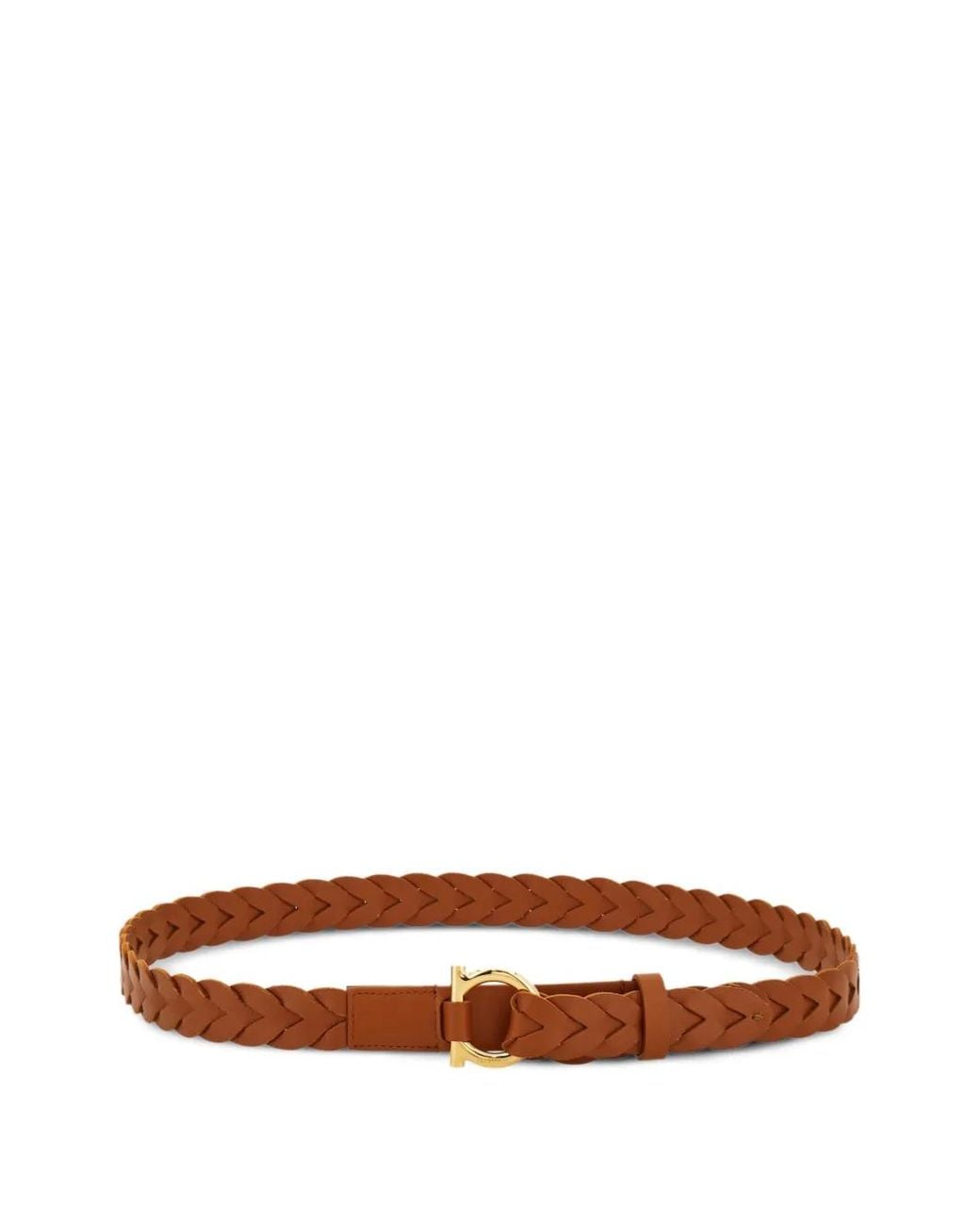 Ferragamo Brown Gancini Fixed Belt