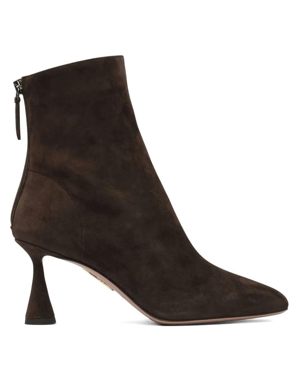 Aquazzura Black 75Mm Amore Suede Ankle Boots