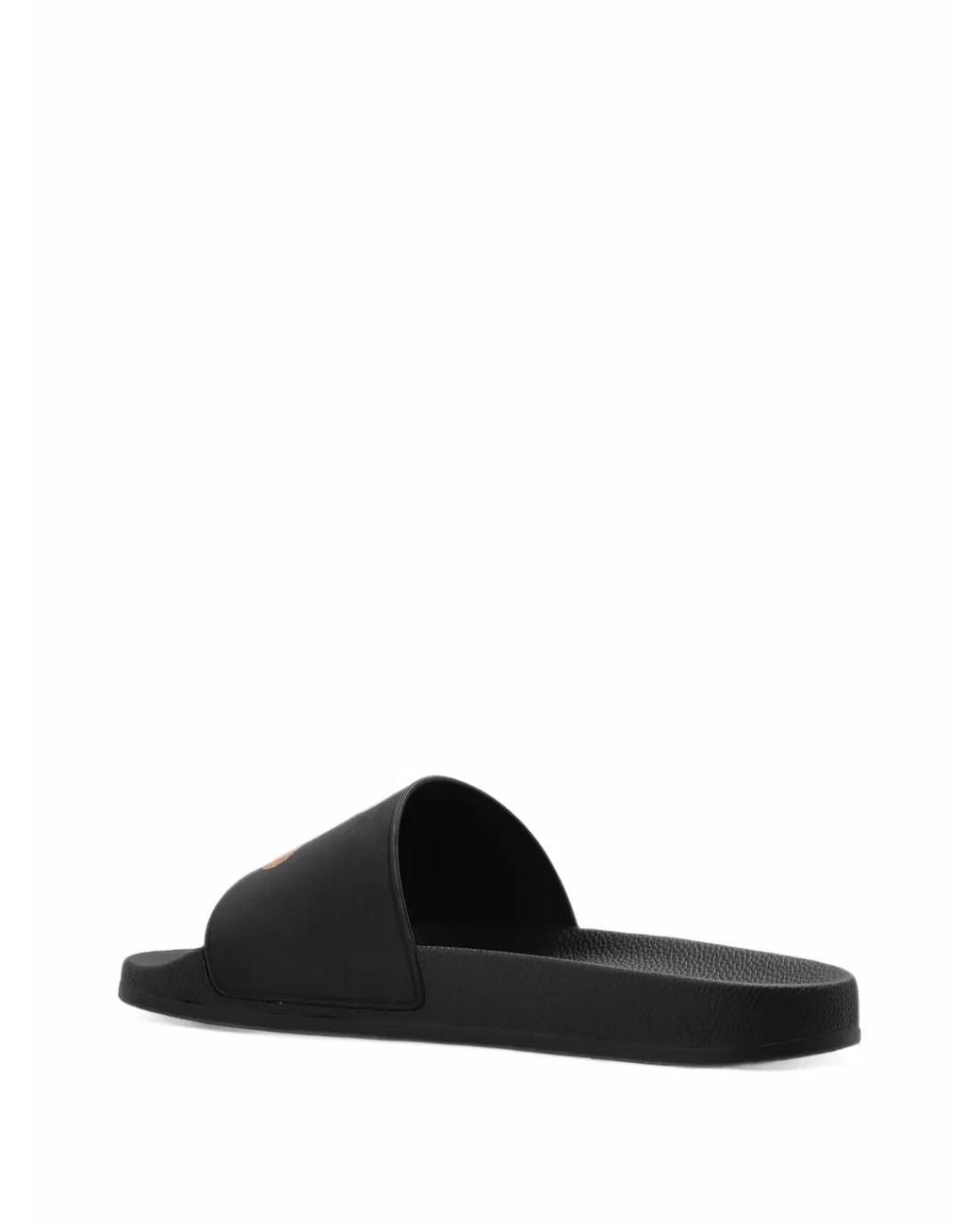 Palm Angels Black Logo-Patch Slides for men
