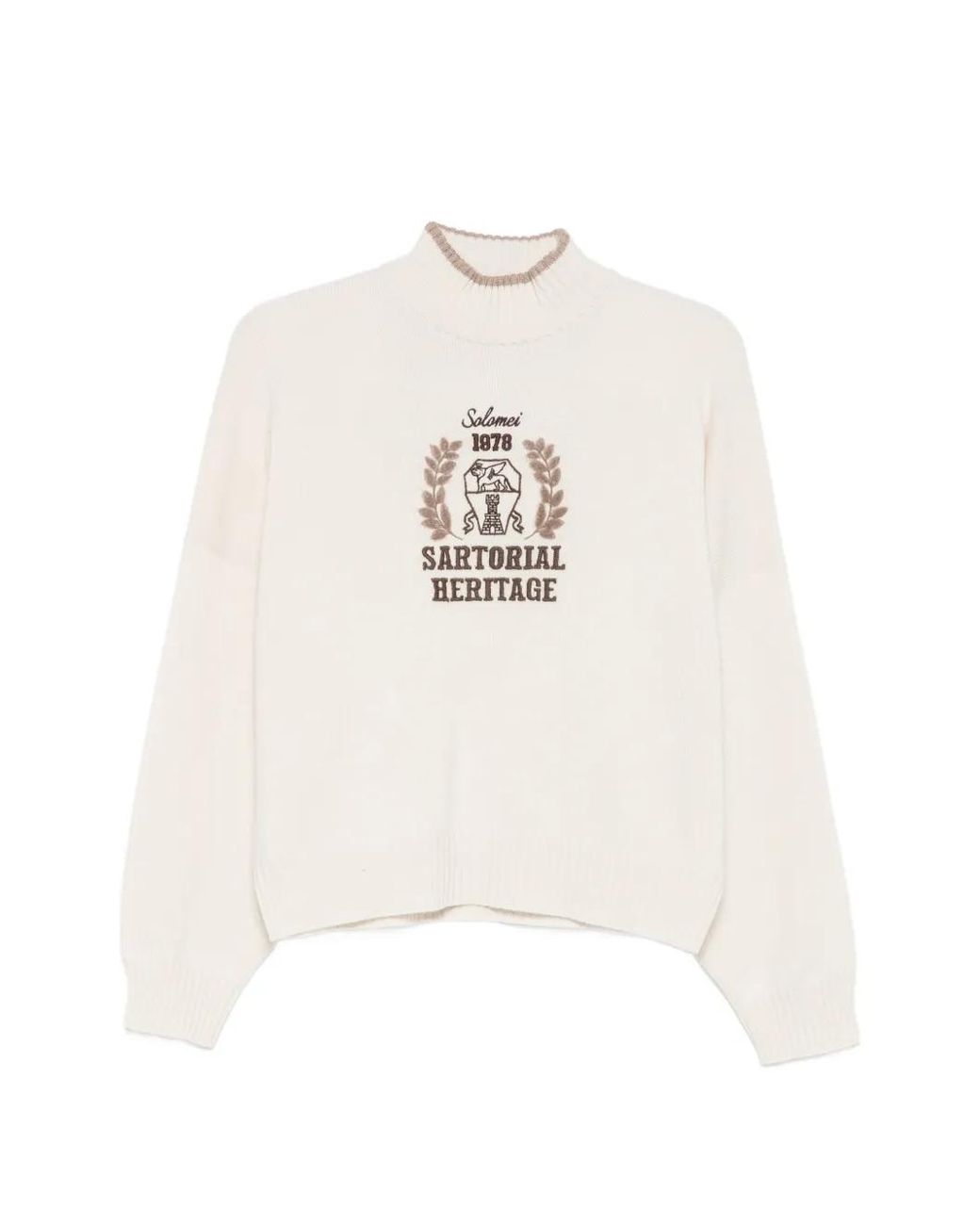 Brunello Cucinelli White Cashmere Trurtle-Neck Sweater