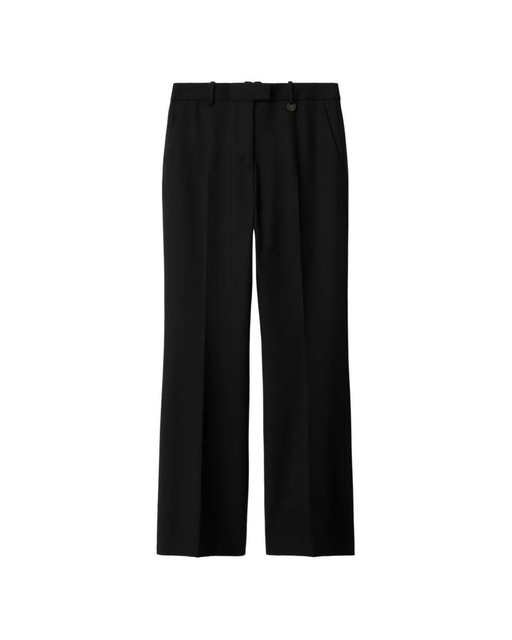 Burberry Black Wool Blend Tailored Trousers