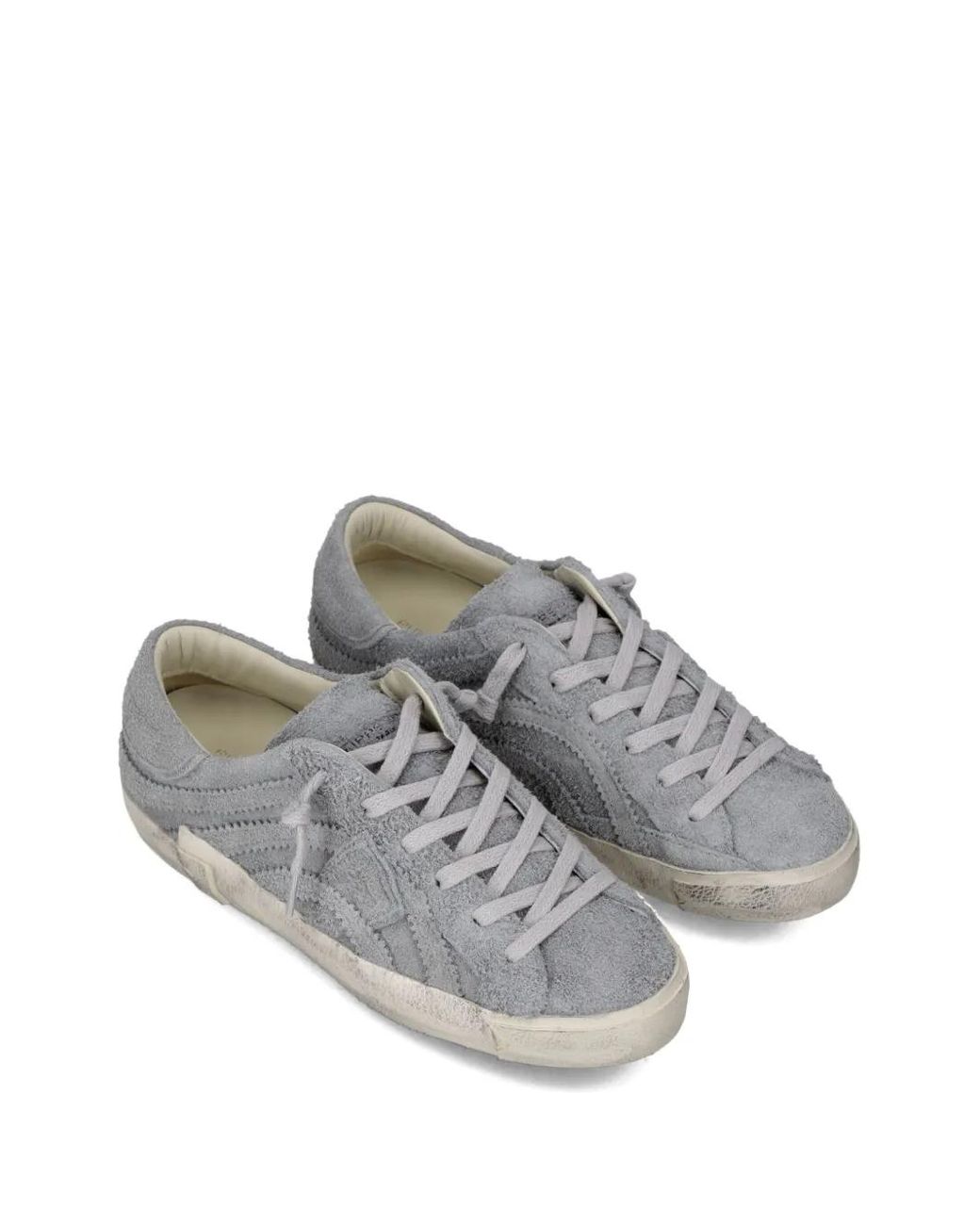 Philippe Model Gray Suede Low-Top Sneakers
