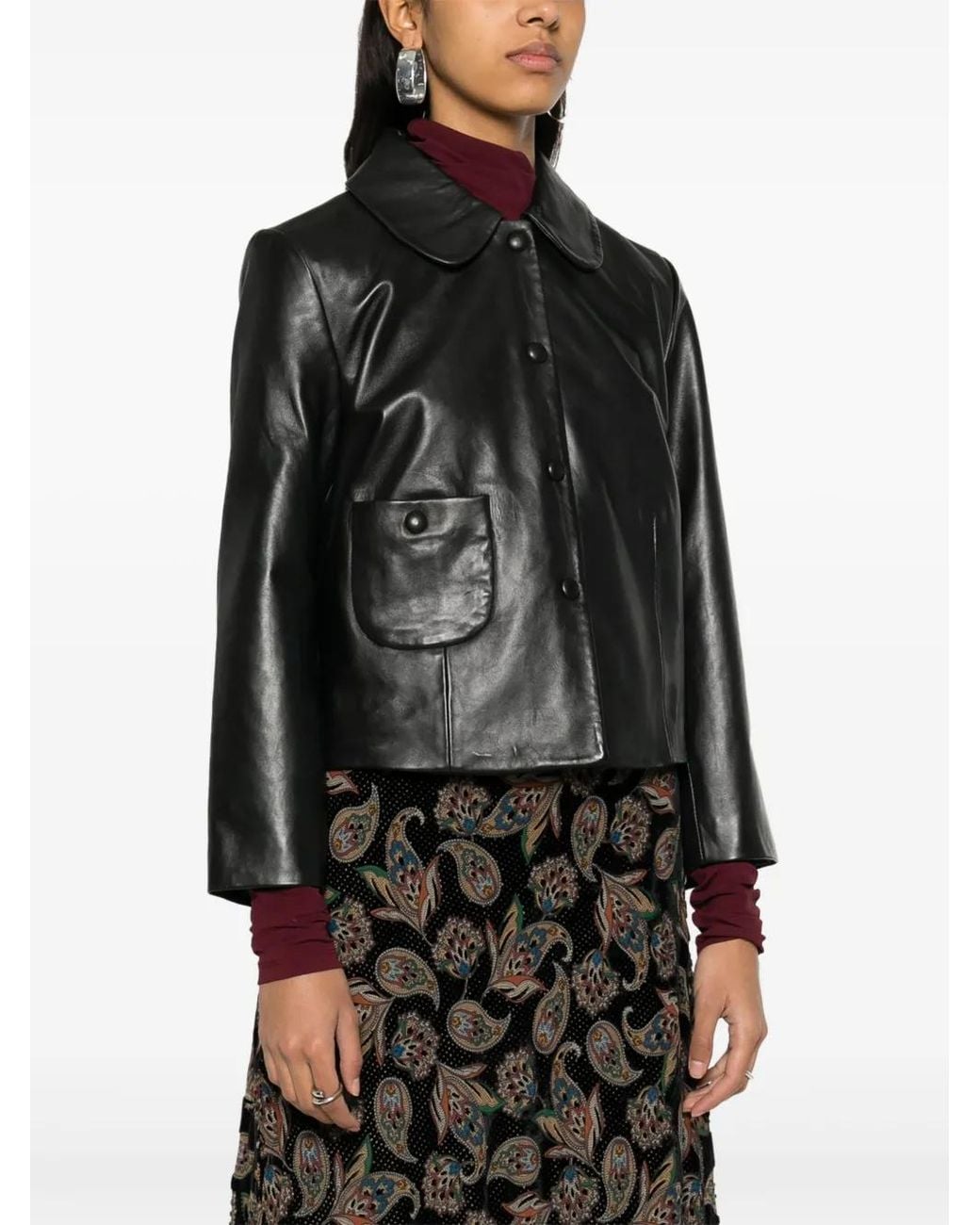 Ba&sh Black Mylos Leather Jacket