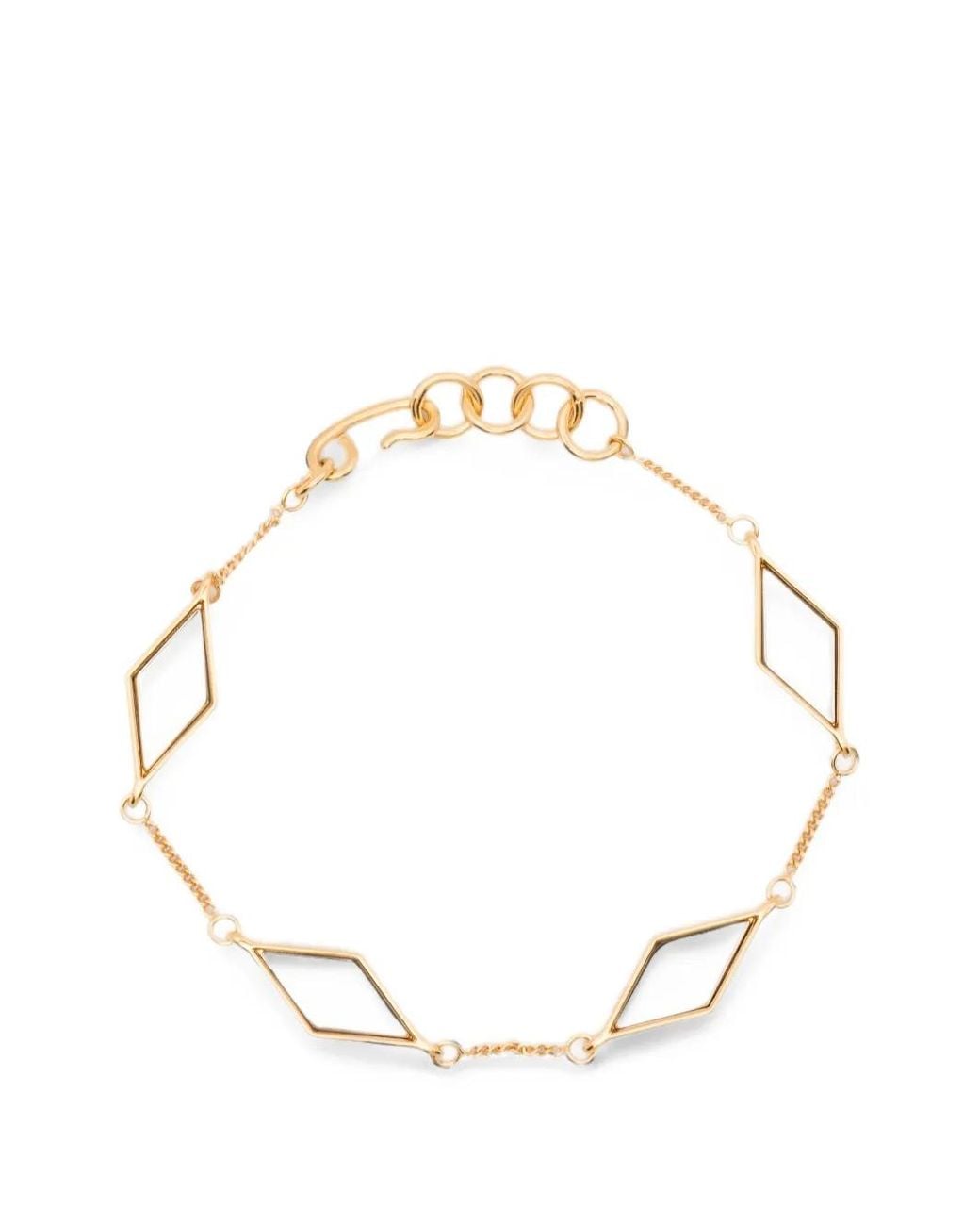 Jil Sander Metallic Rhombus-Charm Bracelet