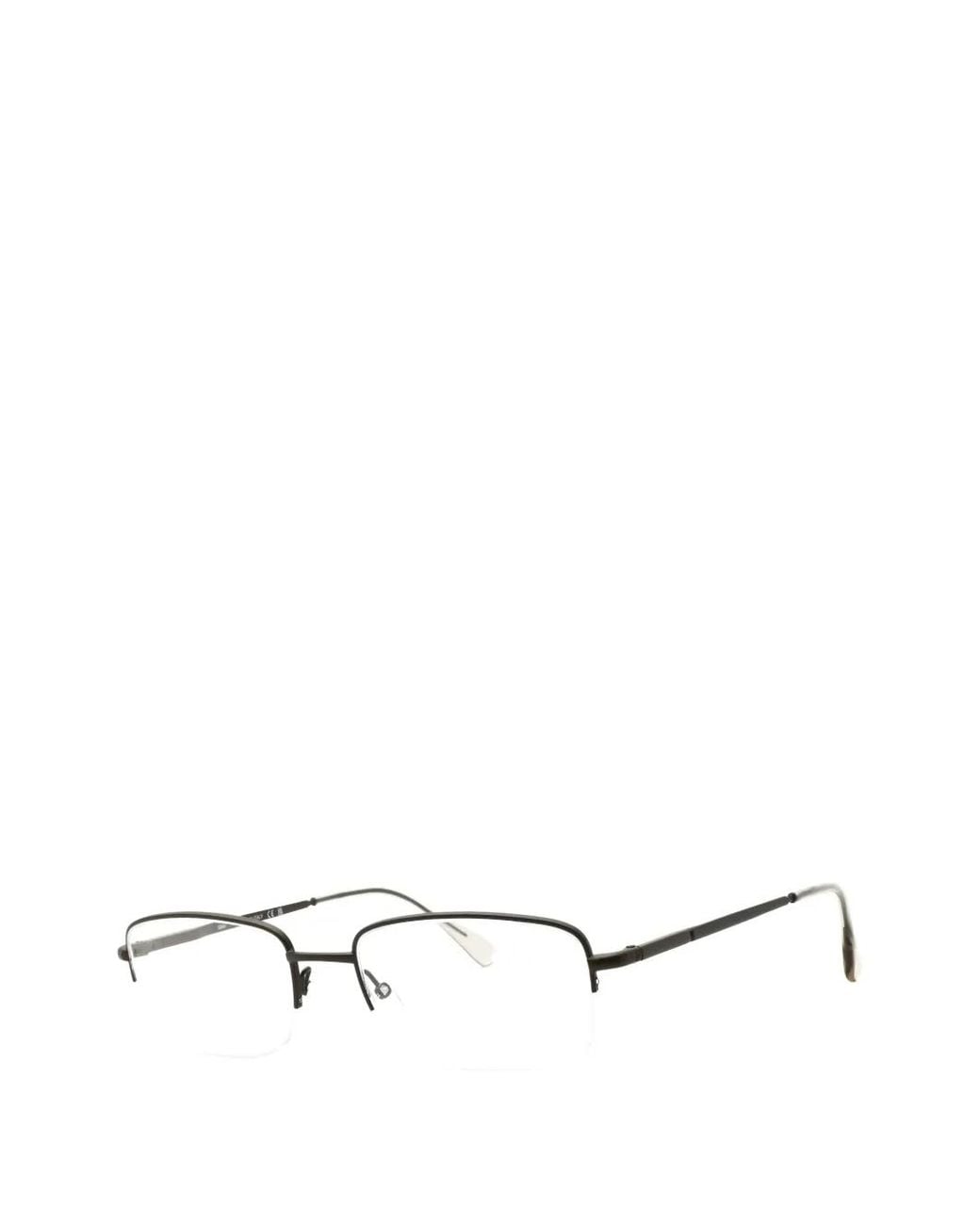 Elasta White Lunettes De Vue À Monture Rectangulaire for men