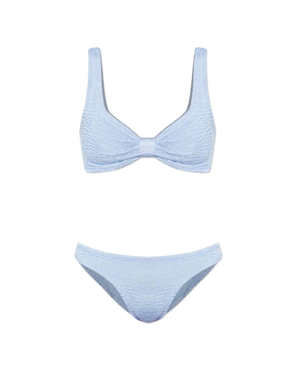 Paramidonna Blue Salma Crinkle-Effect Bikini