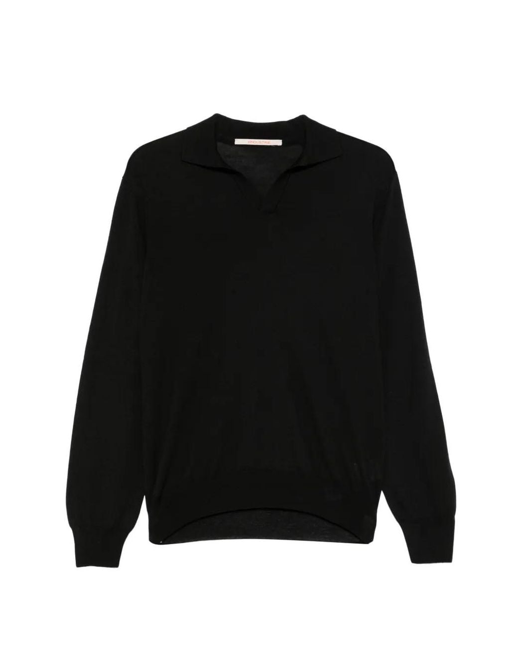 hindustrie Black Polo-Collar Sweater for men