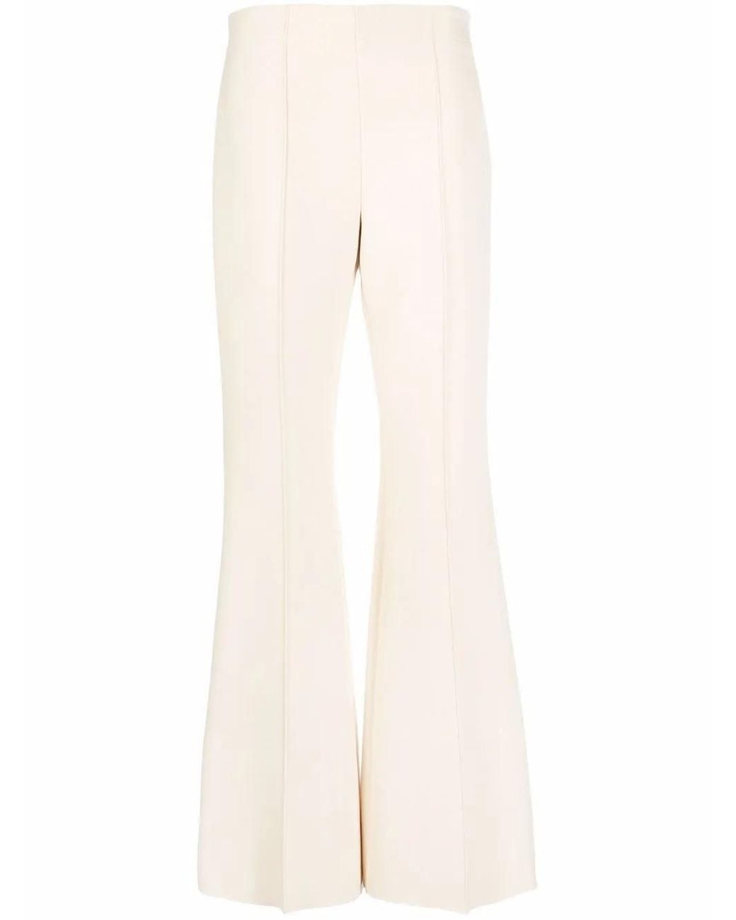 Ferragamo Natural High-Waist Flared Trousers