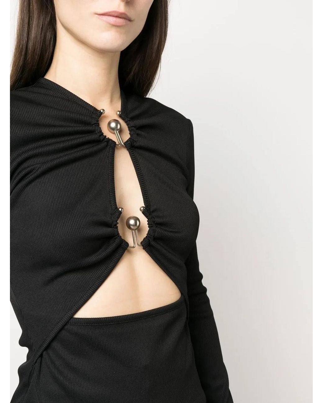 Christopher Esber Black Cut-out Long Sleeve Top