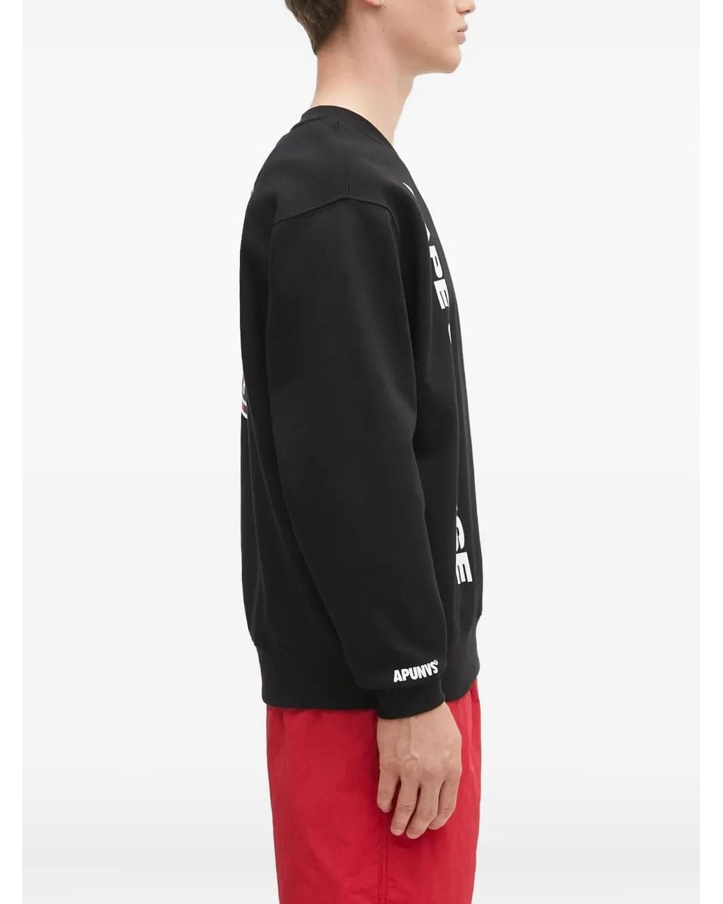 Aape By A Bathing Ape Gray Aape Universe Graphic Sweatshirt for men